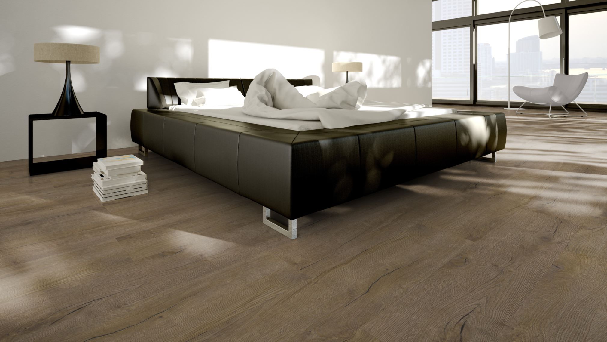 TRECOR® SPC / RIGID Klick Vinylboden Prestige Eiche Dunkel Landhausdiele - 5 mm - mit Synchronoberfläche TRECOR® SPC / RIGID Klick Vinylboden Prestige Eiche Dunkel Landhausdiele - 5 mm - mit Synchronoberfläche