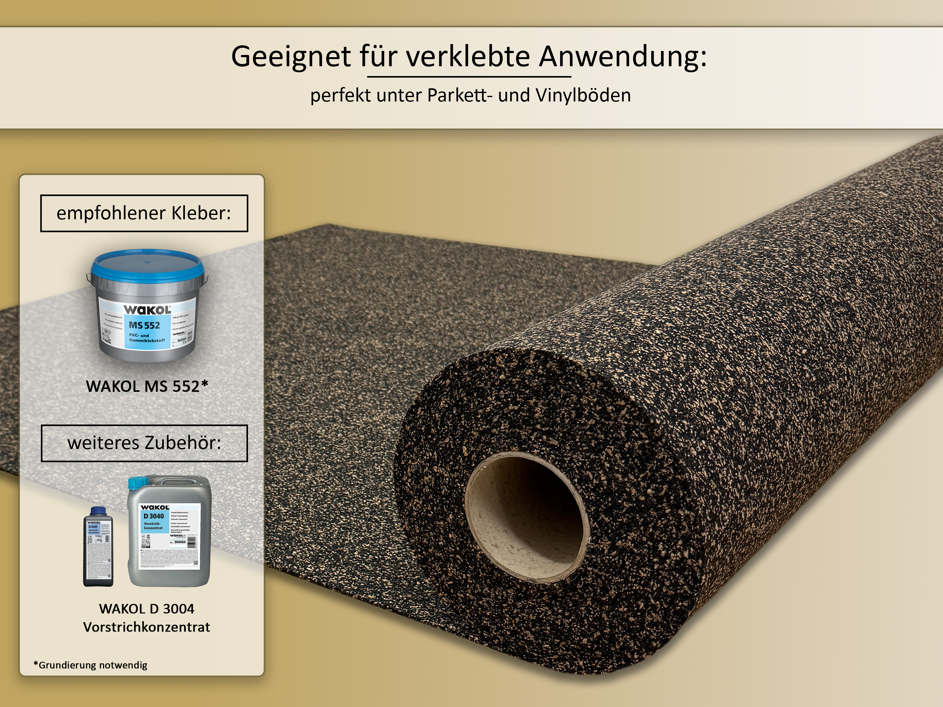 uficell® Gummikork (Rubberkork) Akustik und Vibrations Trittschalldämmung Stärken 2 - 8 mm uficell® Gummikork (Rubberkork) Akustik und Vibrations Trittschalldämmung Stärken 2 - 8 mm