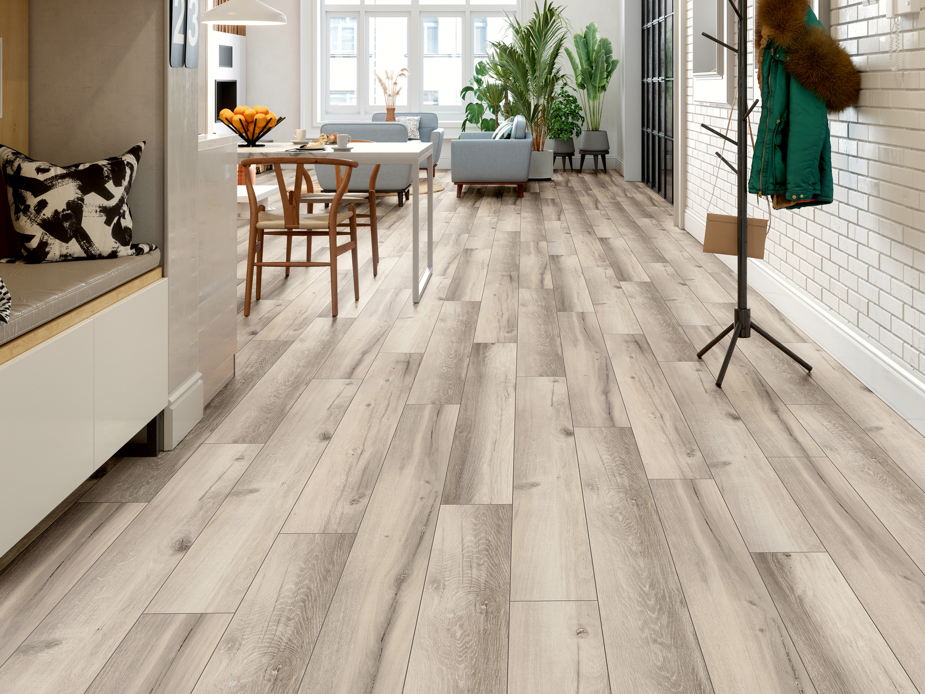 Klick-Designboden Lunar Range Oak K506 Fliesenoptik Organic Flex 7 mm, mit integr. Trittschalldämmung Klick-Designboden Lunar Range Oak K506 Fliesenoptik Organic Flex 7 mm, mit integr. Trittschalldämmung