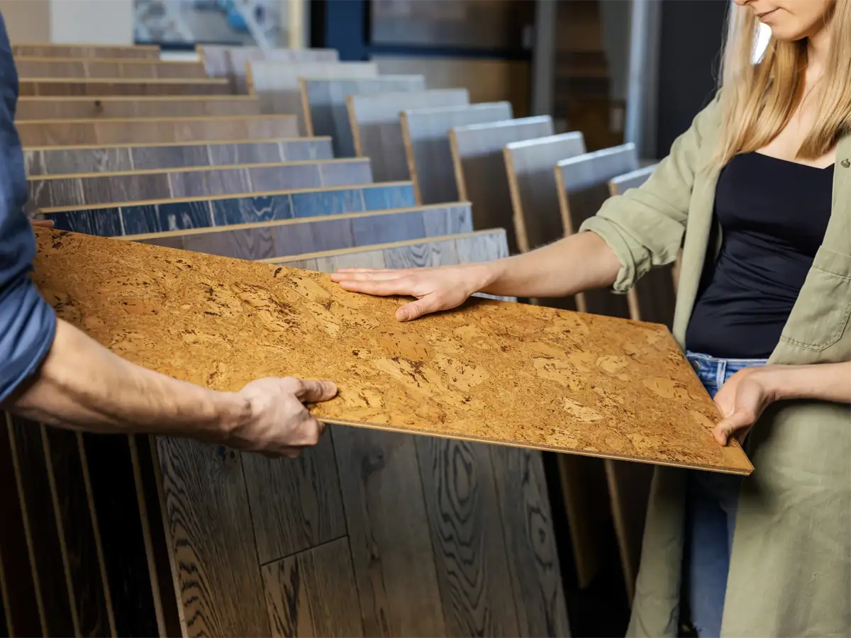Musterstücke für Vinylboden zum Vergleichen zu Hause