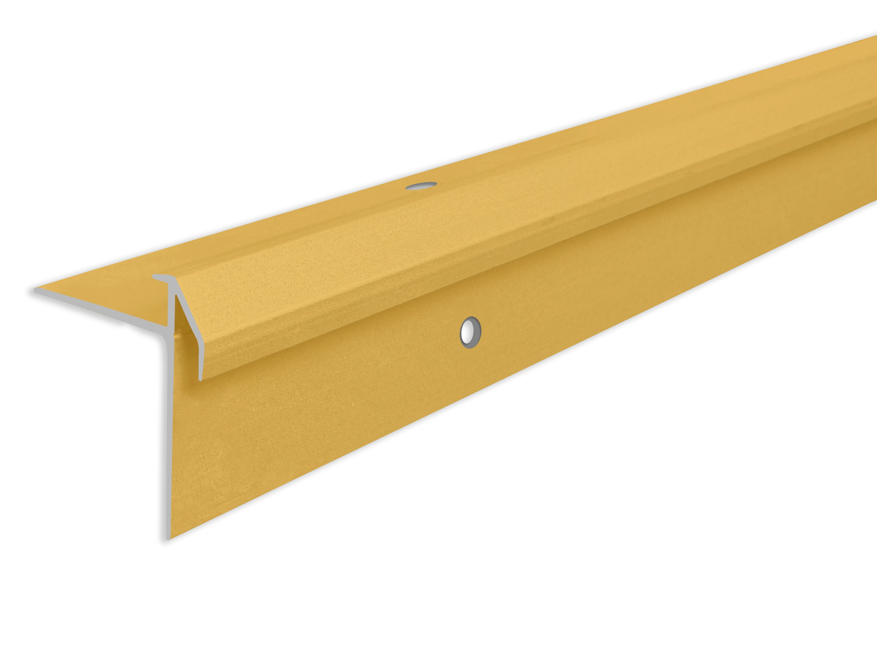 ufitec® Treppenkantenprofil beidseitig für Vinylböden für Belagshöhen von 3 mm - Alu eloxiert