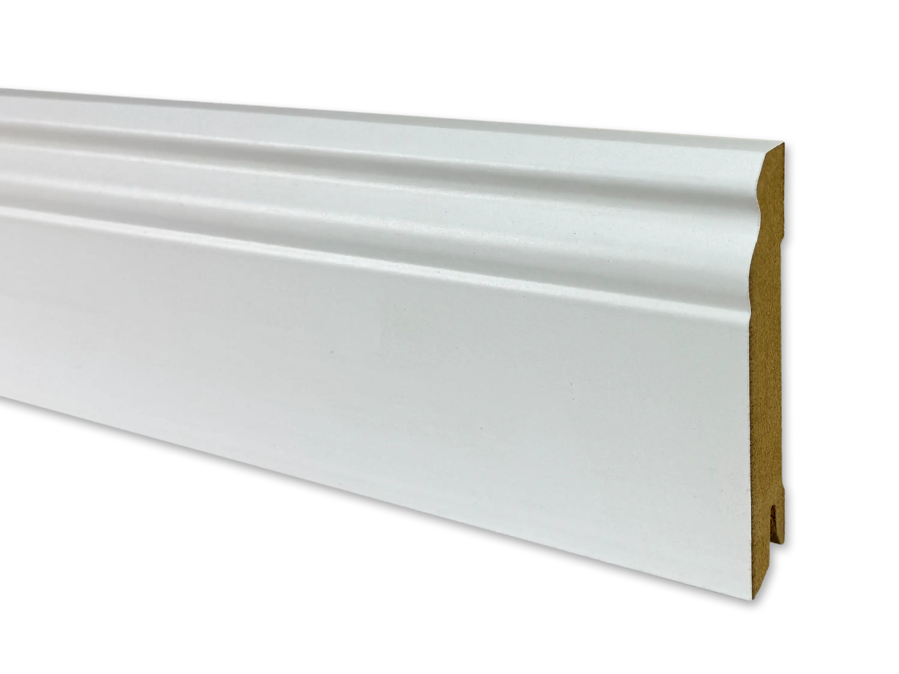 Trecor® Sockelleiste Hamburger Berliner Profil Fußleiste, foliert weiß RAL 9016 Trecor® Sockelleiste Hamburger Berliner Profil Fußleiste, foliert weiß RAL 9016