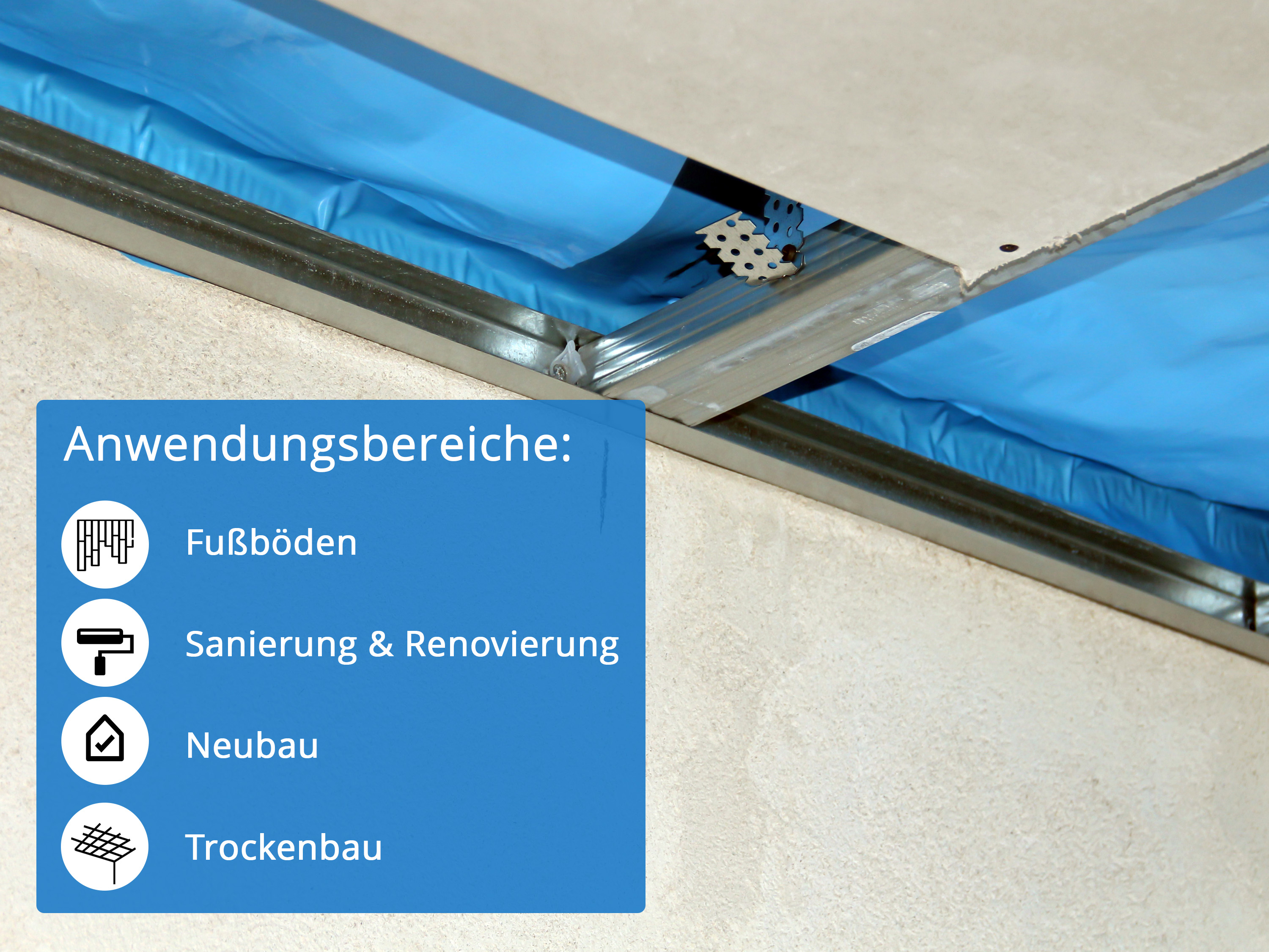 uficell® Dampfsperrfolie - Blau - Stärke: echte 130 my (0,13 mm) - nach DIN Vorgabe uficell® Dampfsperrfolie - Blau - Stärke: echte 130 my (0,13 mm) - nach DIN Vorgabe