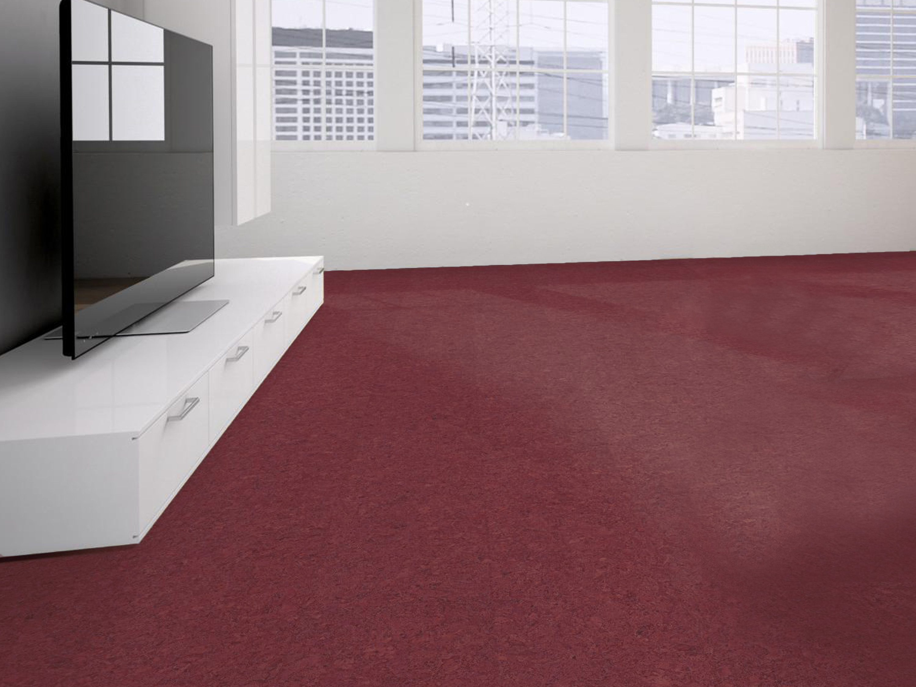 TRECOR® Klick Korkboden Evora - 10 mm Stark - Farbe: Purpurrot TRECOR® Klick Korkboden Evora - 10 mm Stark - Farbe: Purpurrot