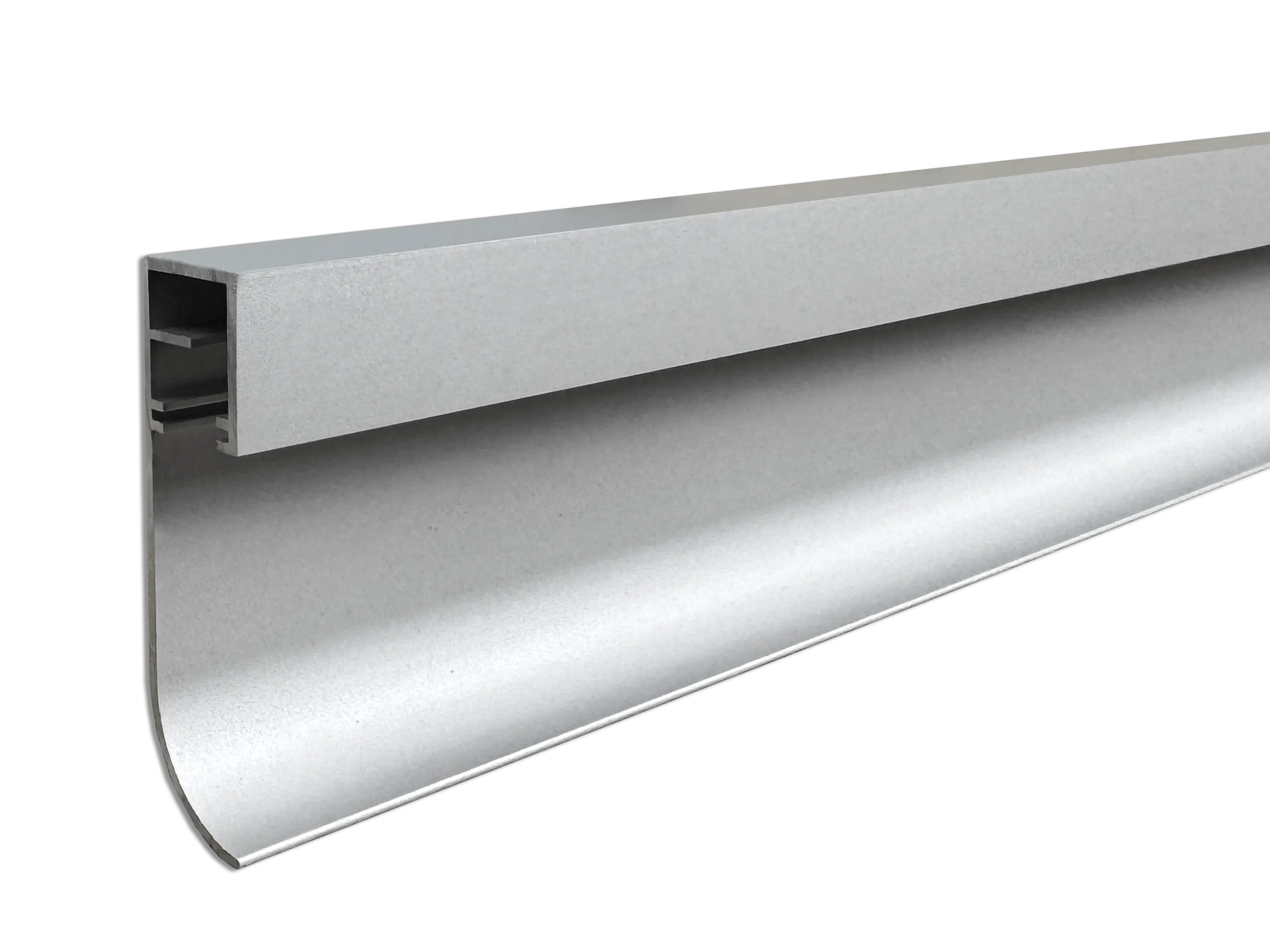 LED- Aluminium Sockelleiste eloxiert 60 mm - Metallsockelleiste für indirekte Beleuchtung