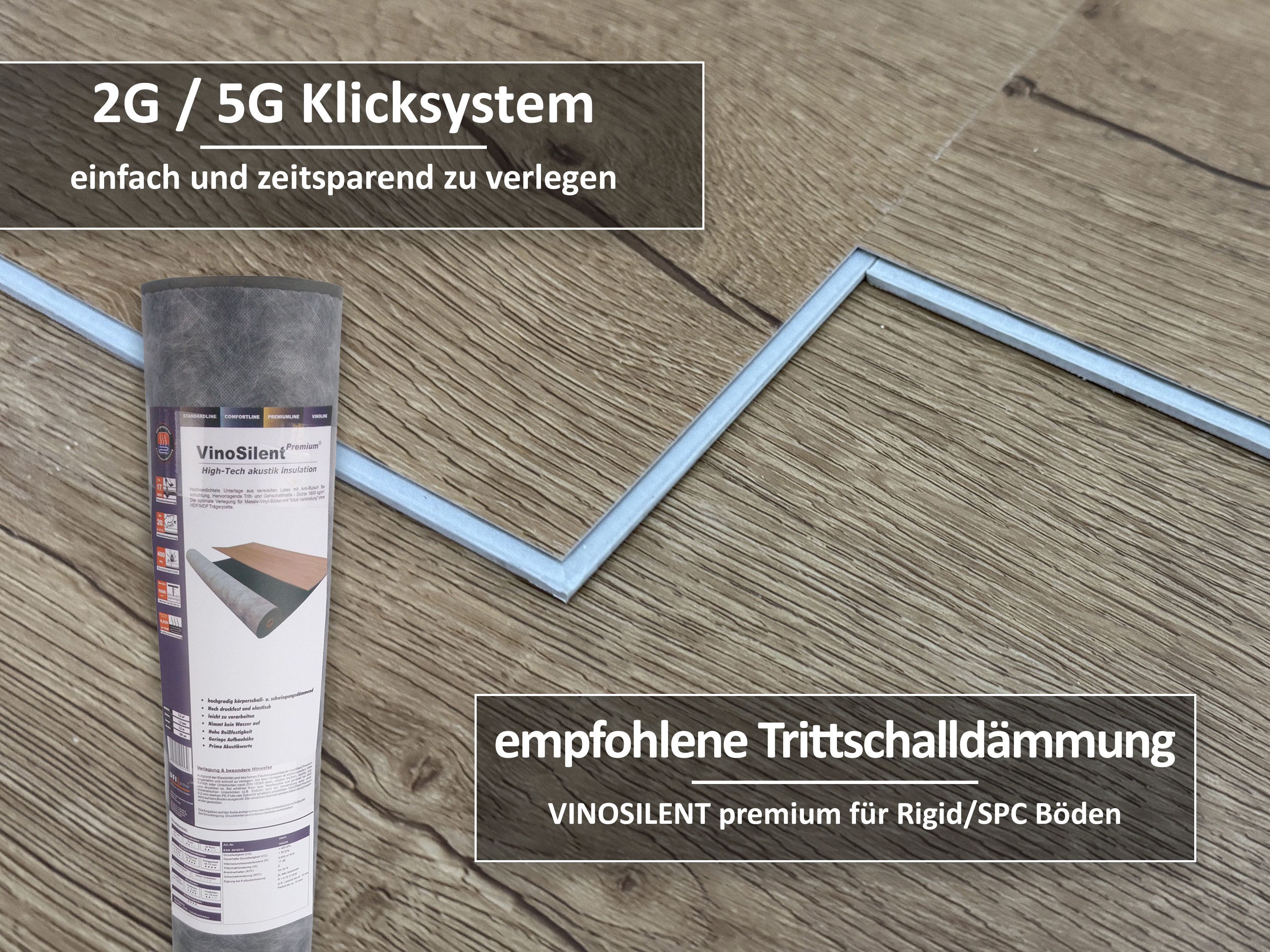 TRECOR® RIGID 5.0 Klick Vinylboden Prestige Eiche Natur Landhausdiele - 5 mm Stark TRECOR® RIGID 5.0 Klick Vinylboden Prestige Eiche Natur Landhausdiele - 5 mm Stark