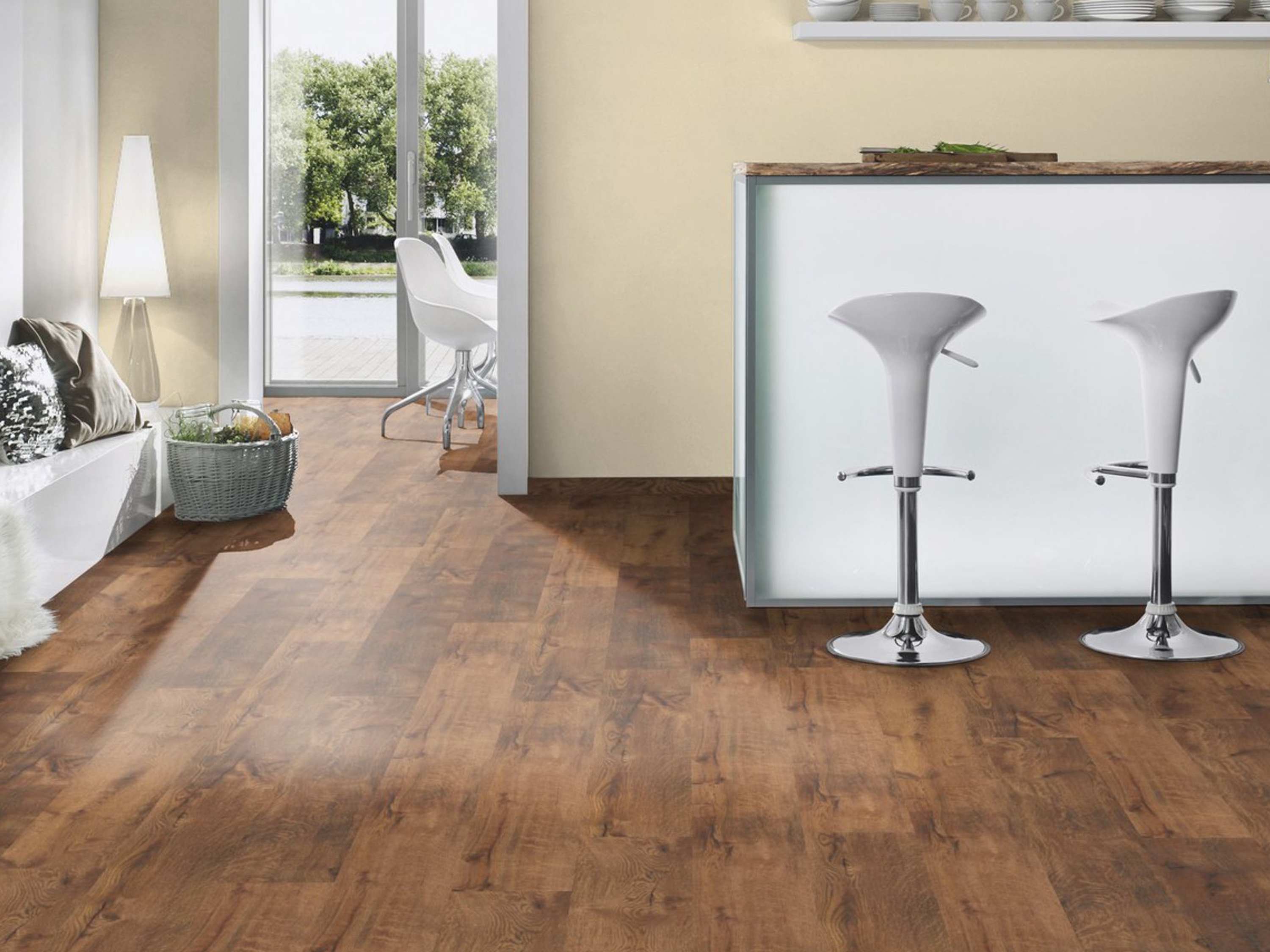 Laminatboden TRECOR Classic - Trend Oak Dark Nr. 281 mit Klicksystem 7 mm Stark Laminatboden TRECOR Classic - Trend Oak Dark Nr. 281 mit Klicksystem 7 mm Stark