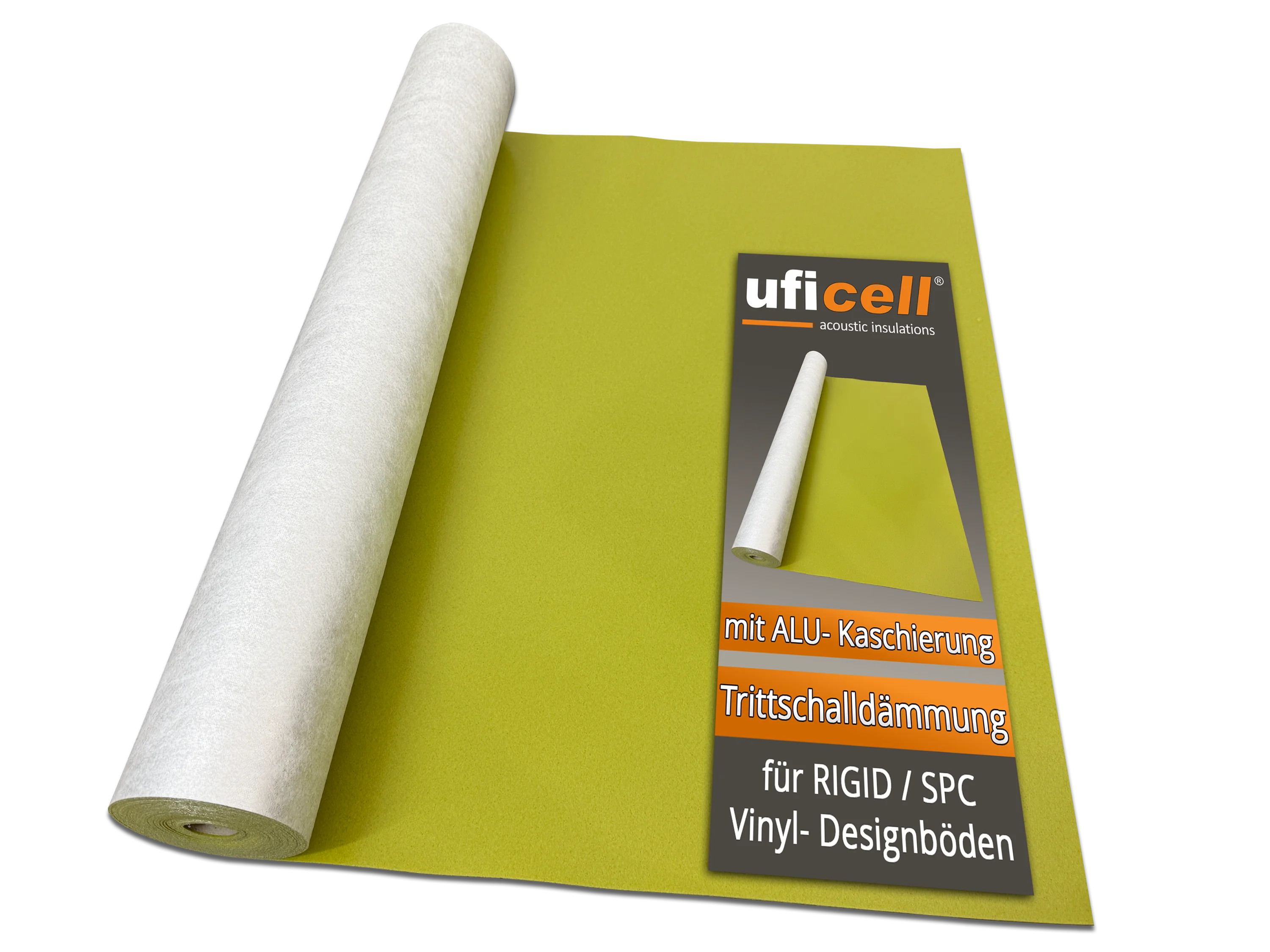 uficell® VINOSOUND RIGID ALU premium Vinylunterlage Trittschalldämmung für Klick Rigid/SPC Vinylboden