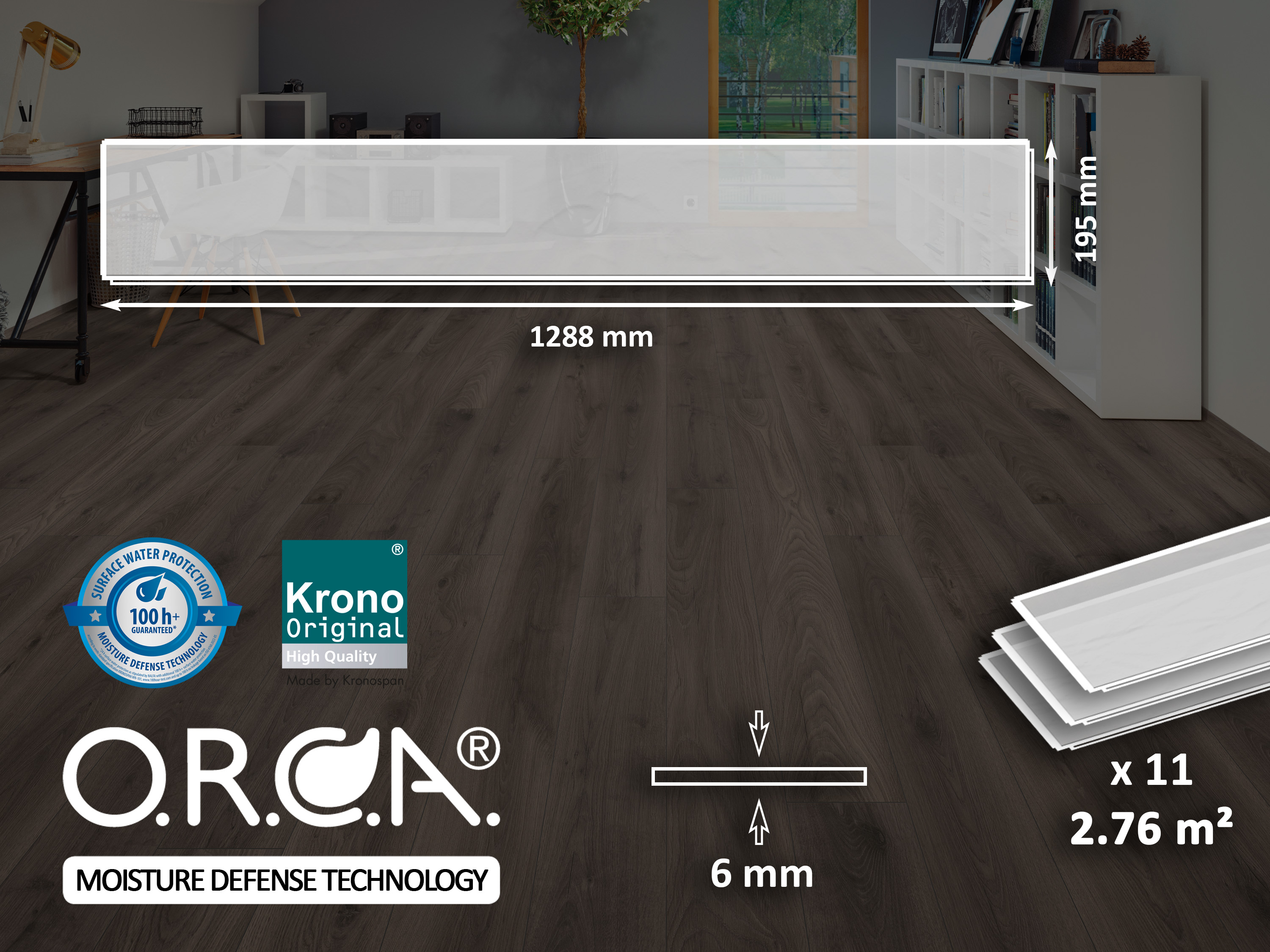 Klick Designboden Ashland Oak K452 Organic Clever 6 mm mit O.R.C.A Technologie KronoOriginal®  Klick Designboden Ashland Oak K452 Organic Clever 6 mm mit O.R.C.A Technologie KronoOriginal®