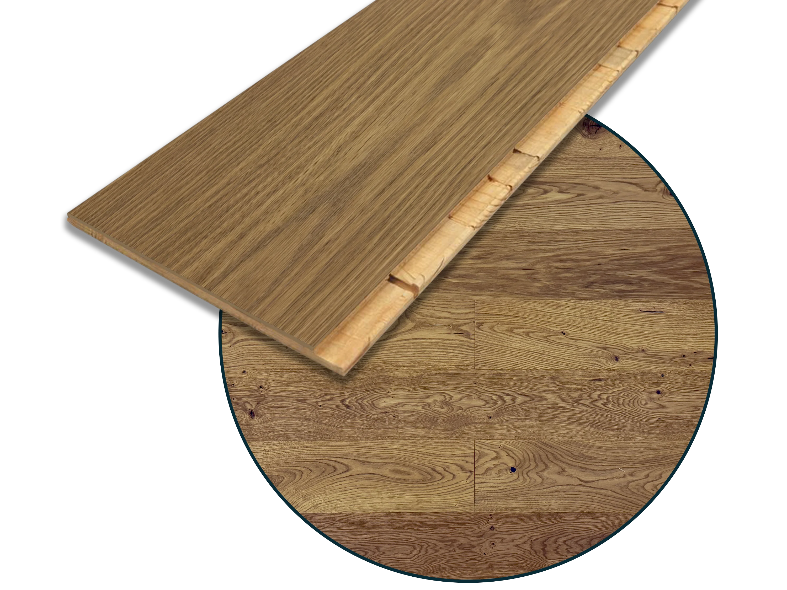 Parkettboden 3-Schicht Landhausdiele Eiche Rustikal Parkett gebürstet RUBIO R920 Crudo endgeölt