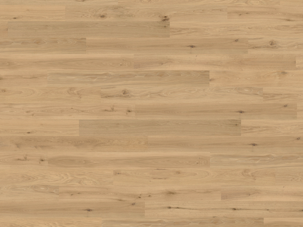 Kork- Designboden Wood Basic - Natural Oak Almond, digitalbedrucktes Korkfurnier
