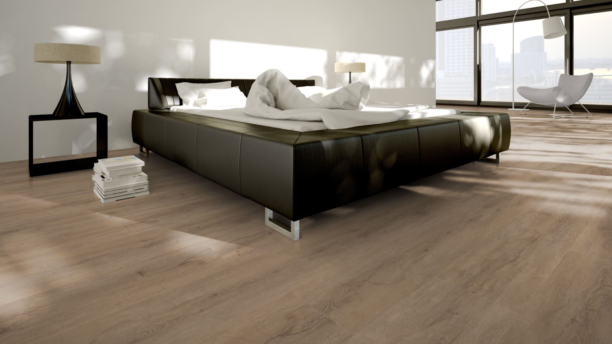 TRECOR® Klick Vinylboden Eiche Premium Natur XXL Landhausdiele 6,5 mm Stark mit integrierter Trittschallunterlage TRECOR® Klick Vinylboden Eiche Premium Natur XXL Landhausdiele 6,5 mm Stark mit integrierter Trittschallunterlage