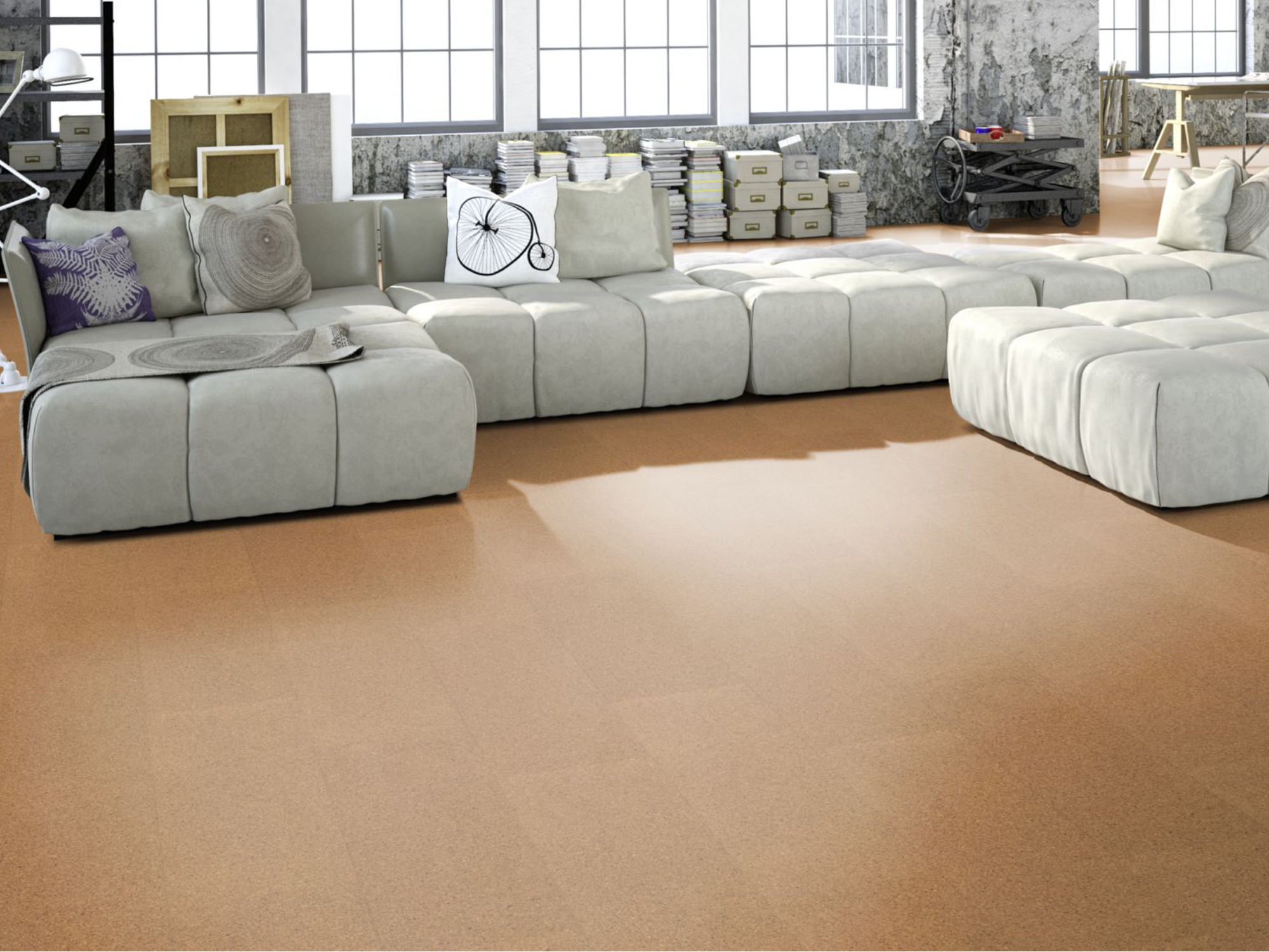 TRECOR® Klick Korkboden PORTO - 10 mm Stark - Farbe: Natur Oberfläche: Keramiklack TRECOR® Klick Korkboden PORTO - 10 mm Stark - Farbe: Natur Oberfläche: Keramiklack