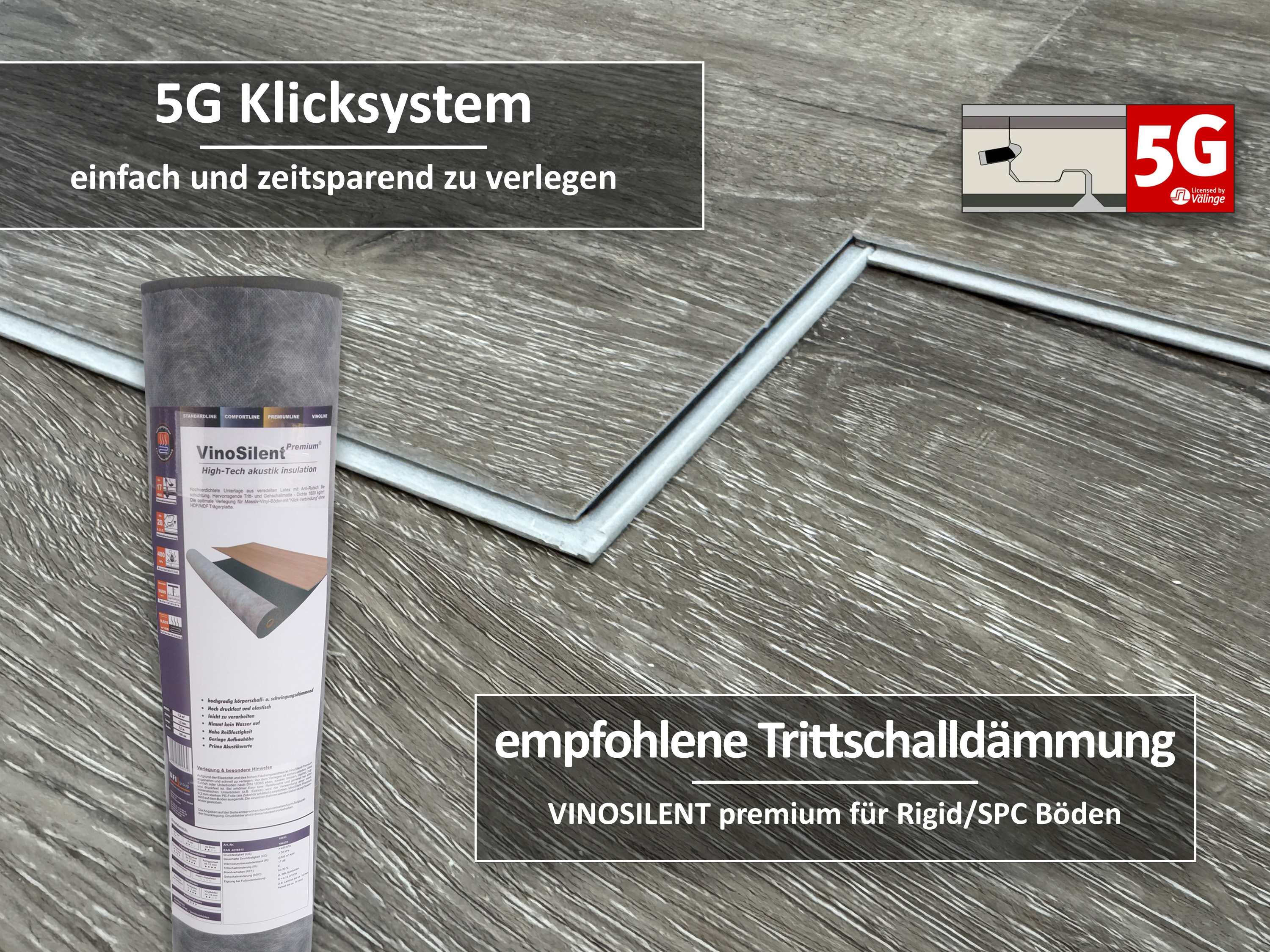 TRECOR® SPC / RIGID Klick Vinylboden Prestige Eiche Beige Landhausdiele - 5 mm - Synchronoberfläche - 5G Klick TRECOR® SPC / RIGID Klick Vinylboden Prestige Eiche Beige Landhausdiele - 5 mm - Synchronoberfläche - 5G Klick