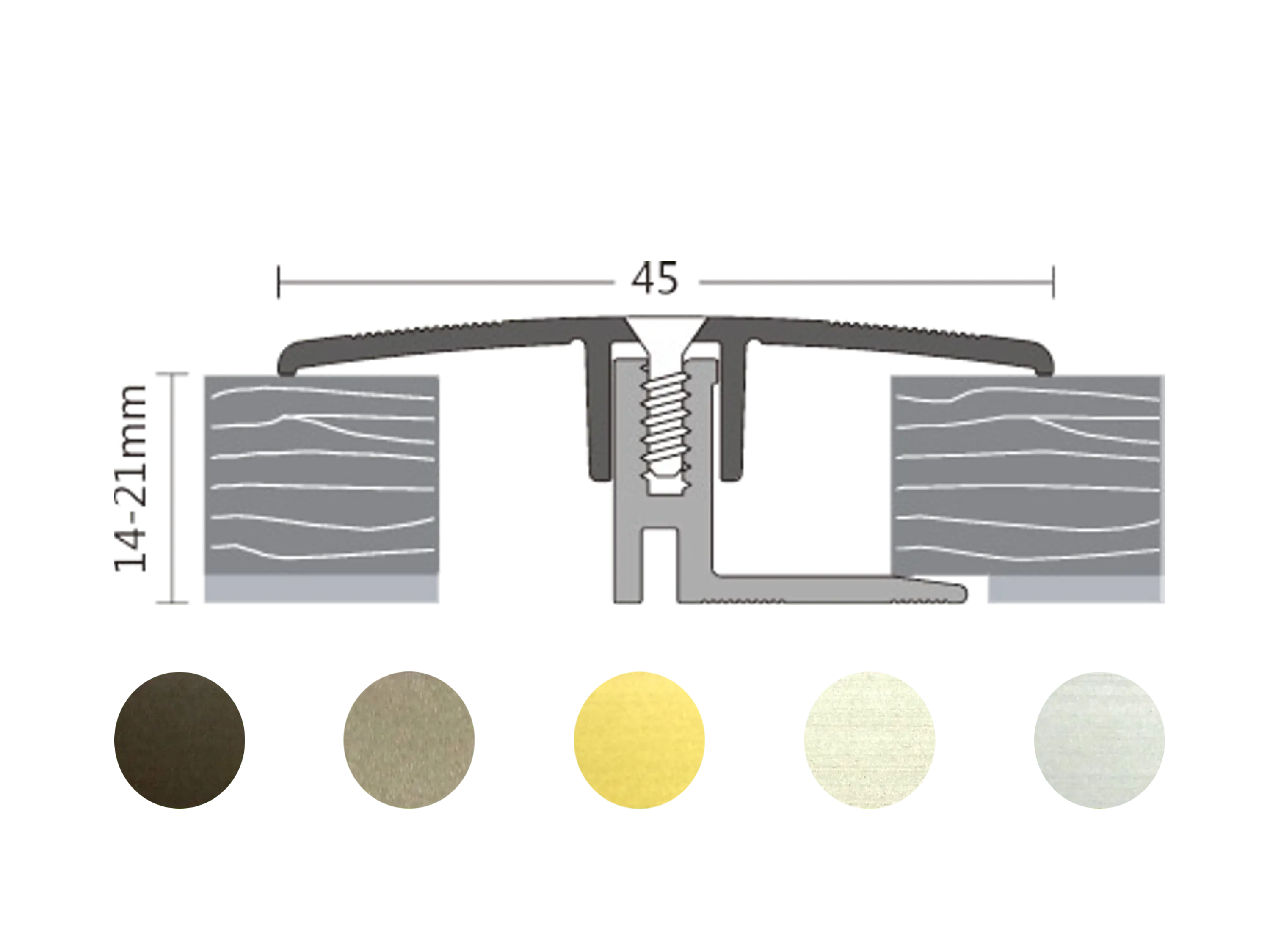 ufitec® TPL Profi max Dehnungsfugenprofil 45 mm Breit für Belagshöhen von 14-21 mm ufitec® TPL Profi max Dehnungsfugenprofil 45 mm Breit für Belagshöhen von 14-21 mm
