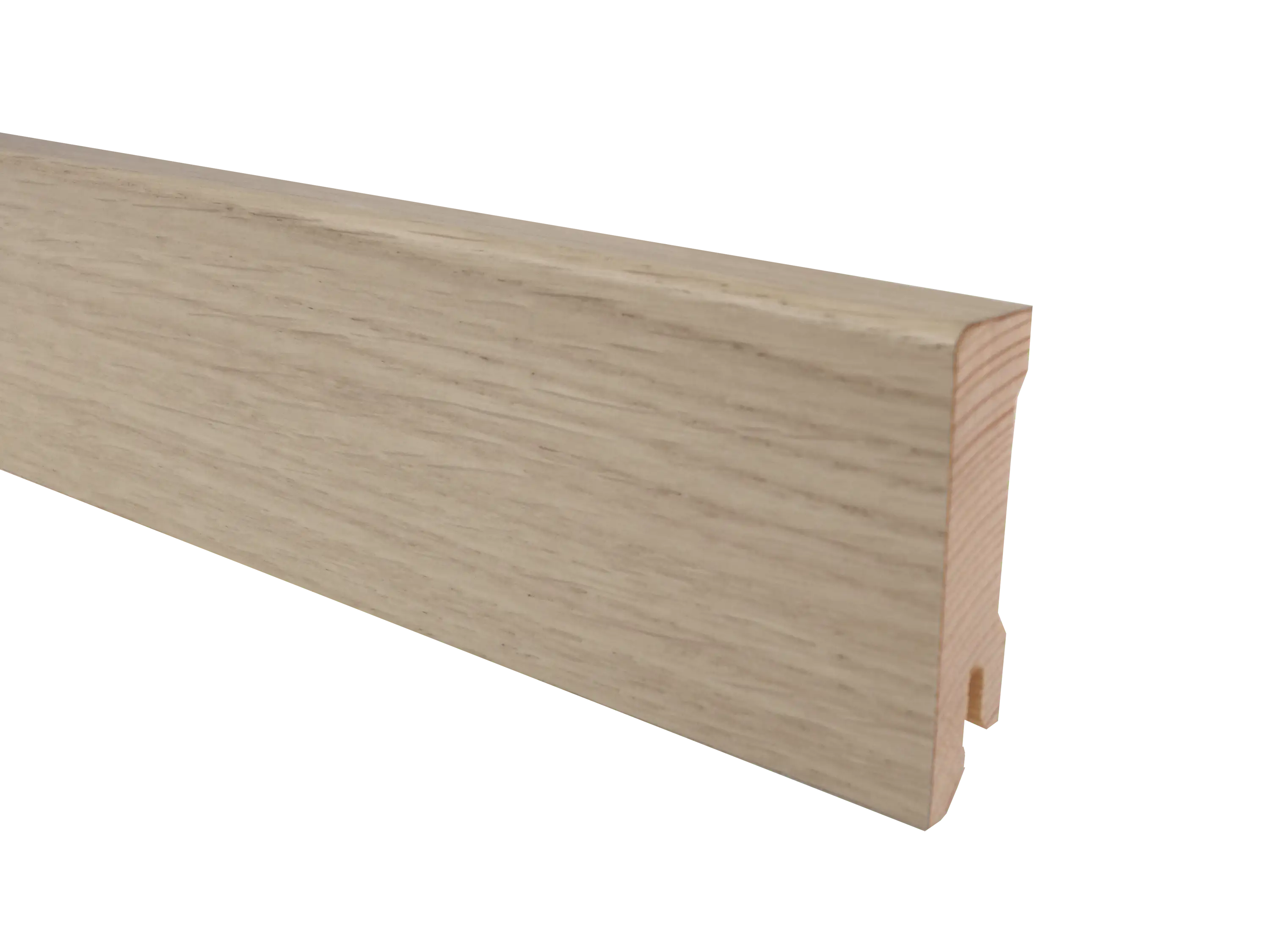 Parkettleiste Eiche Rustikal RUBIO R330 Vanilla, Holz Sockelleiste, furniert, Format: 16 x 58 mm, geölt