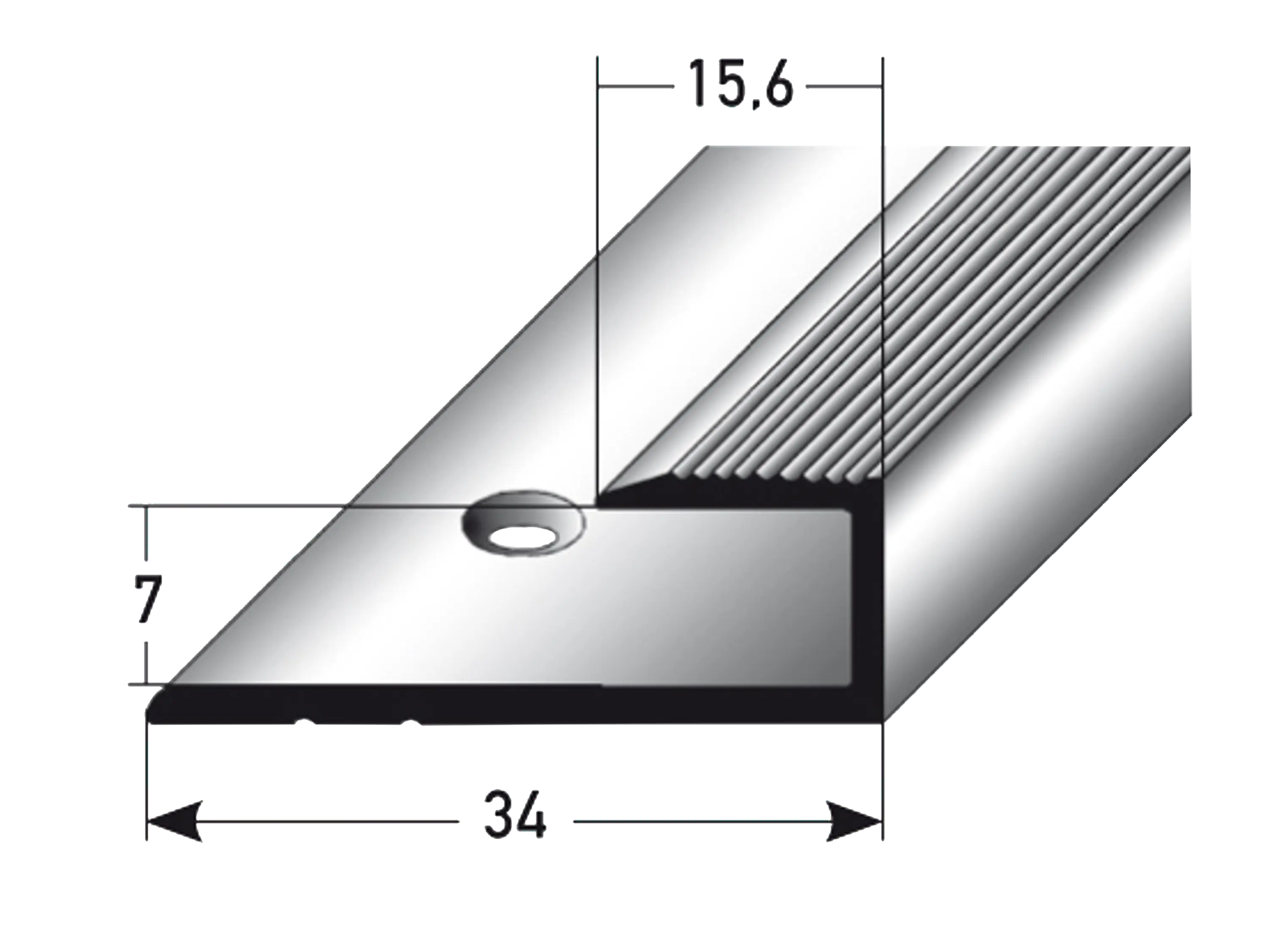 ufitec® Einschubprofile / Abschlussprofile - für Belagshöhen von 7 mm - Alu eloxiert ufitec® Einschubprofile / Abschlussprofile - für Belagshöhen von 7 mm - Alu eloxiert