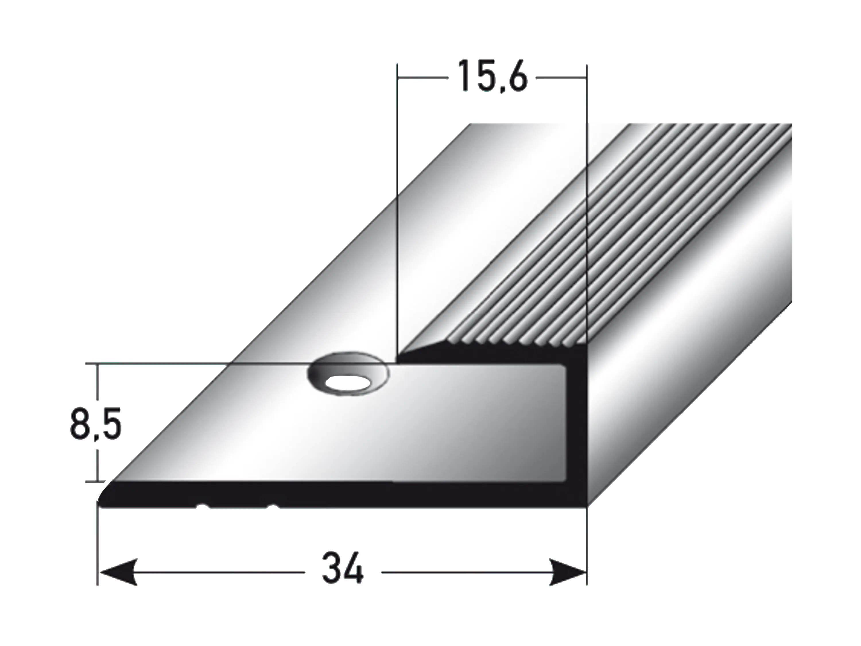 ufitec® Einschubprofile / Abschlussprofile - für Belagshöhen von 8,5 mm - Alu eloxiert ufitec® Einschubprofile / Abschlussprofile - für Belagshöhen von 8,5 mm - Alu eloxiert