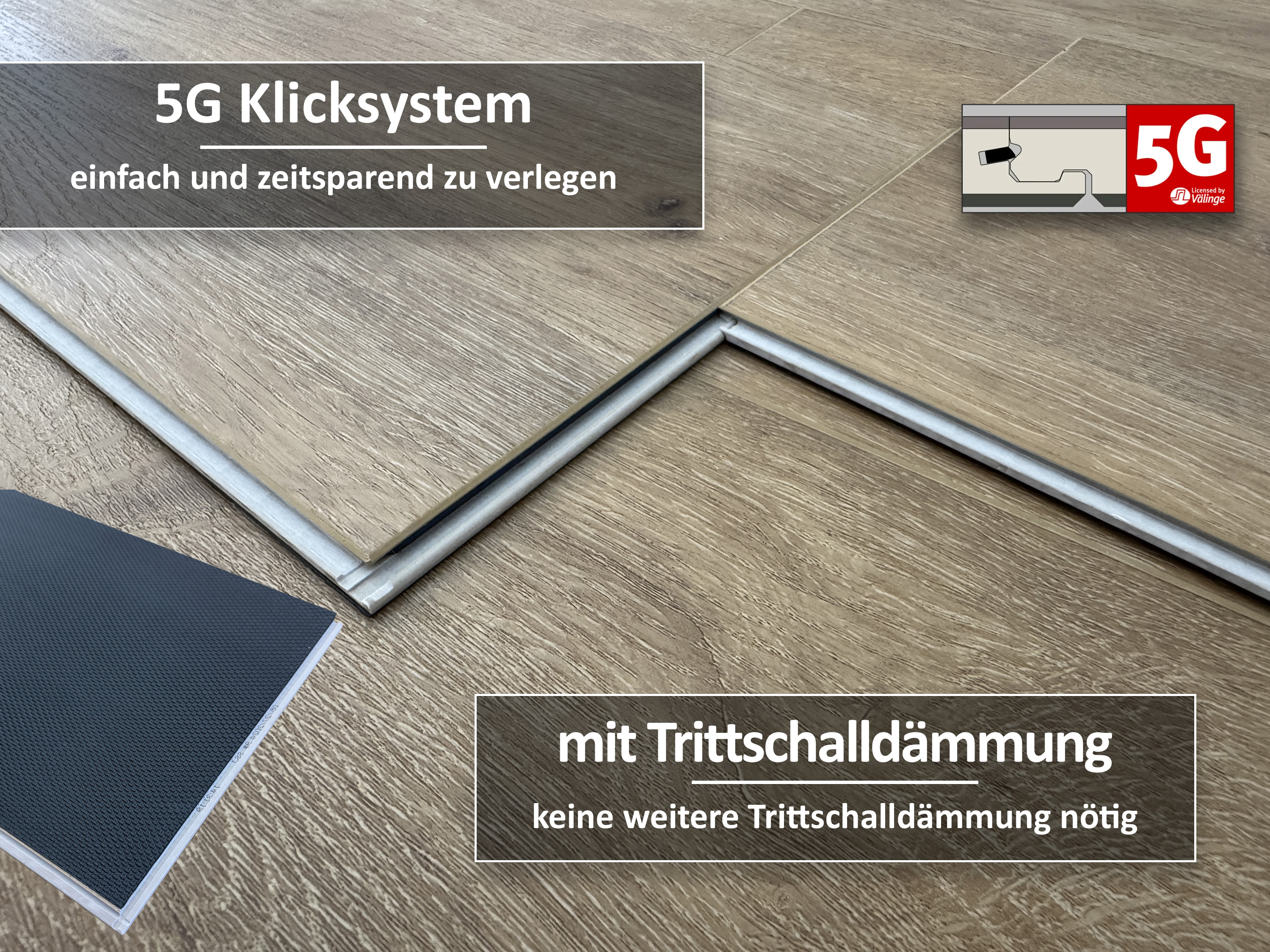 TRECOR® SPC / RIGID 5G Klick Vinylboden Eiche Premium Natur Dunkel - 6 mm V4 inkl. 1 mm Trittschalldämmung TRECOR® SPC / RIGID 5G Klick Vinylboden Eiche Premium Natur Dunkel - 6 mm V4 inkl. 1 mm Trittschalldämmung
