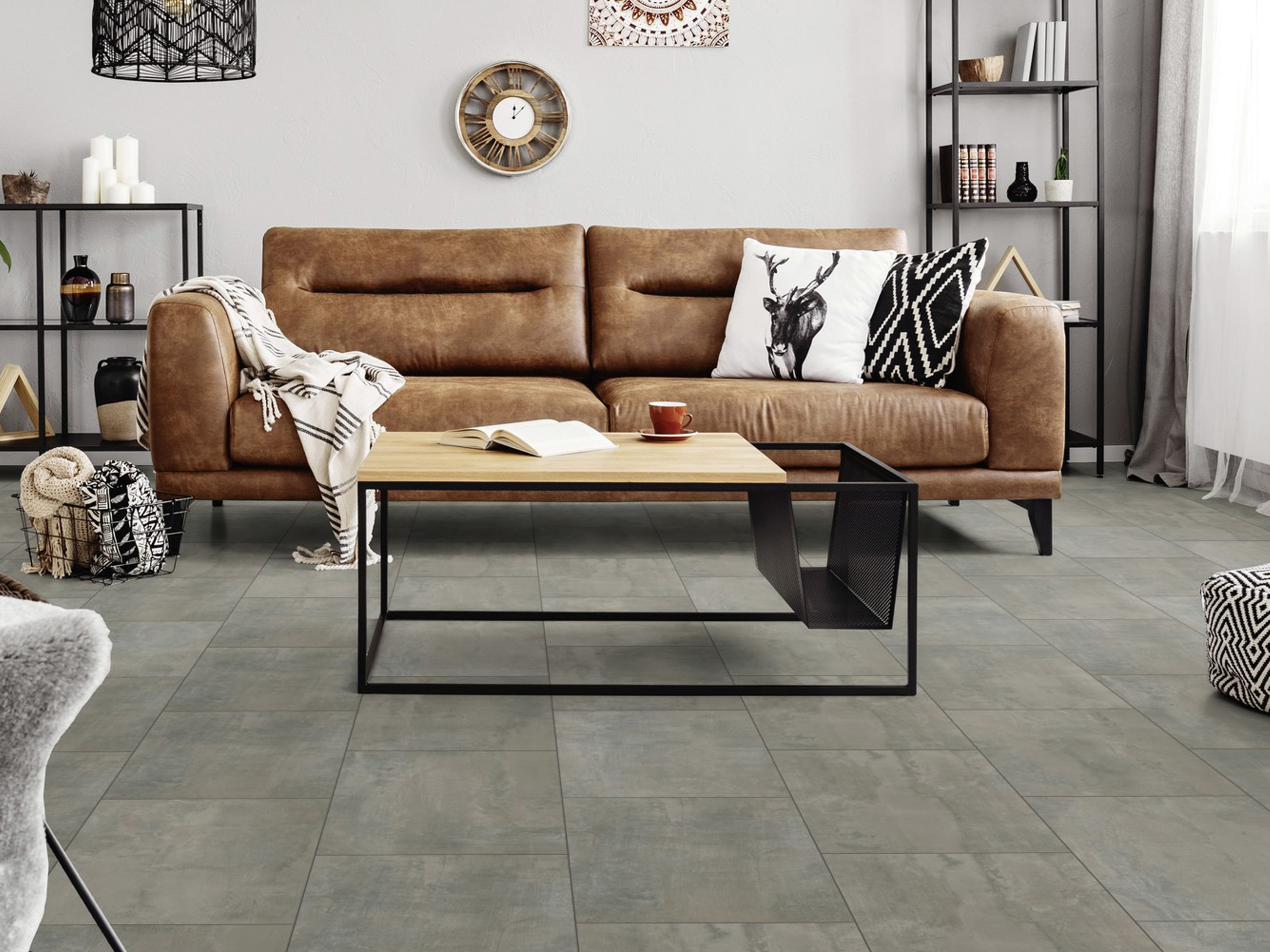 Klick-Designboden Brooklyn Vibe K509 Fliesenoptik Organic Flex 7 mm, mit integr. Trittschalldämmung Klick-Designboden Brooklyn Vibe K509 Fliesenoptik Organic Flex 7 mm, mit integr. Trittschalldämmung