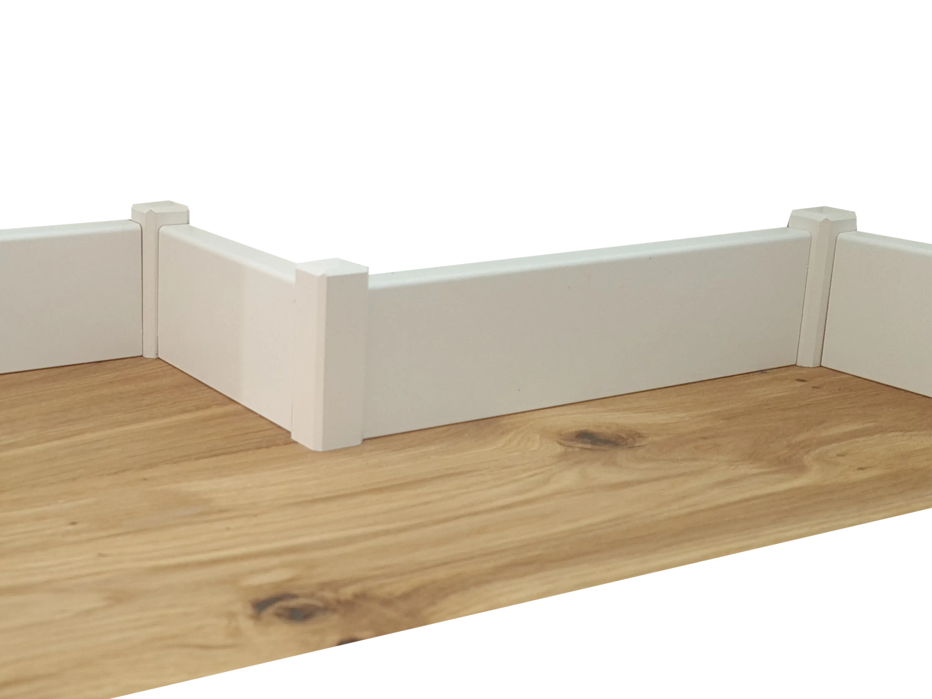 TRECOR® CUBE Sockelleiste, Fußleiste 16 x 58 mm in Weiß RAL 9016 - CLIPSTAR Fräsung TRECOR® CUBE Sockelleiste, Fußleiste 16 x 58 mm in Weiß RAL 9016 - CLIPSTAR Fräsung
