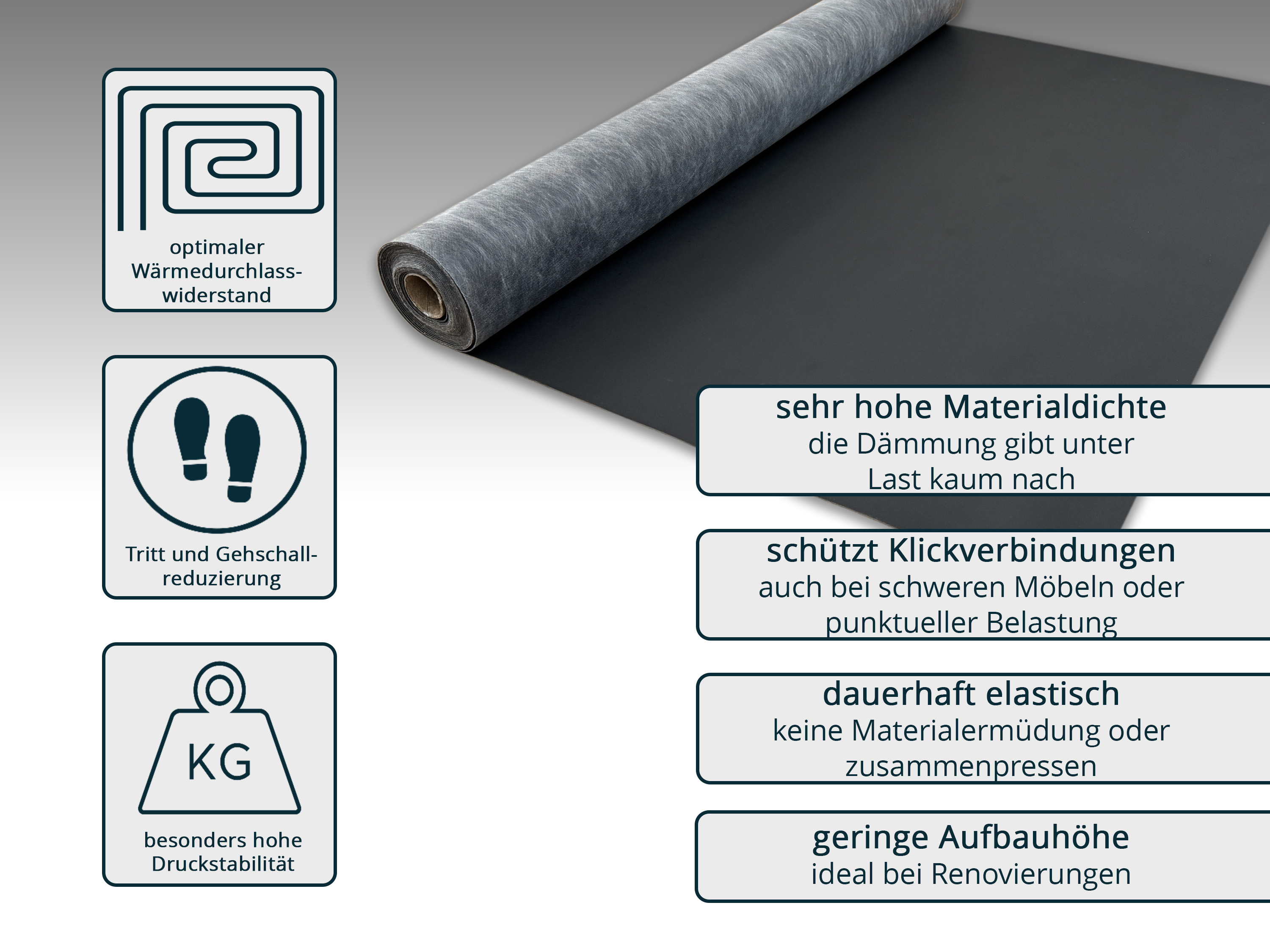 uficell® VINOSILENT premium Trittschallmatte mit Anti-Rutsch Oberfläche für Rigid/SPC Vinyl uficell® VINOSILENT premium Trittschallmatte mit Anti-Rutsch Oberfläche für Rigid/SPC Vinyl