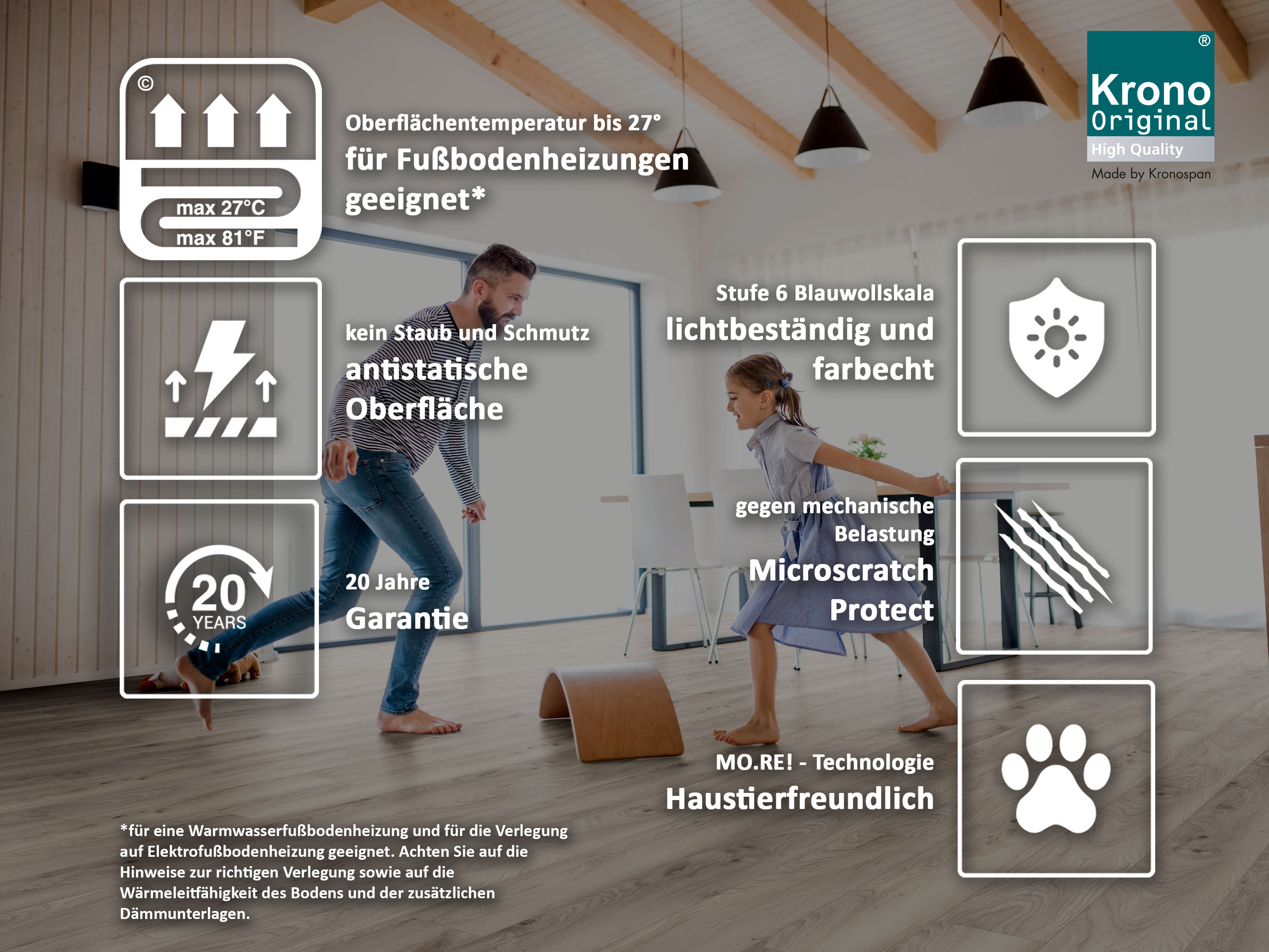 Klick Designboden Ashland Oak K452 Organic Clever Silent 7 mm mit integr. Trittschalldämmung + ORCA Technologie Klick Designboden Ashland Oak K452 Organic Clever Silent 7 mm mit integr. Trittschalldämmung + ORCA Technologie