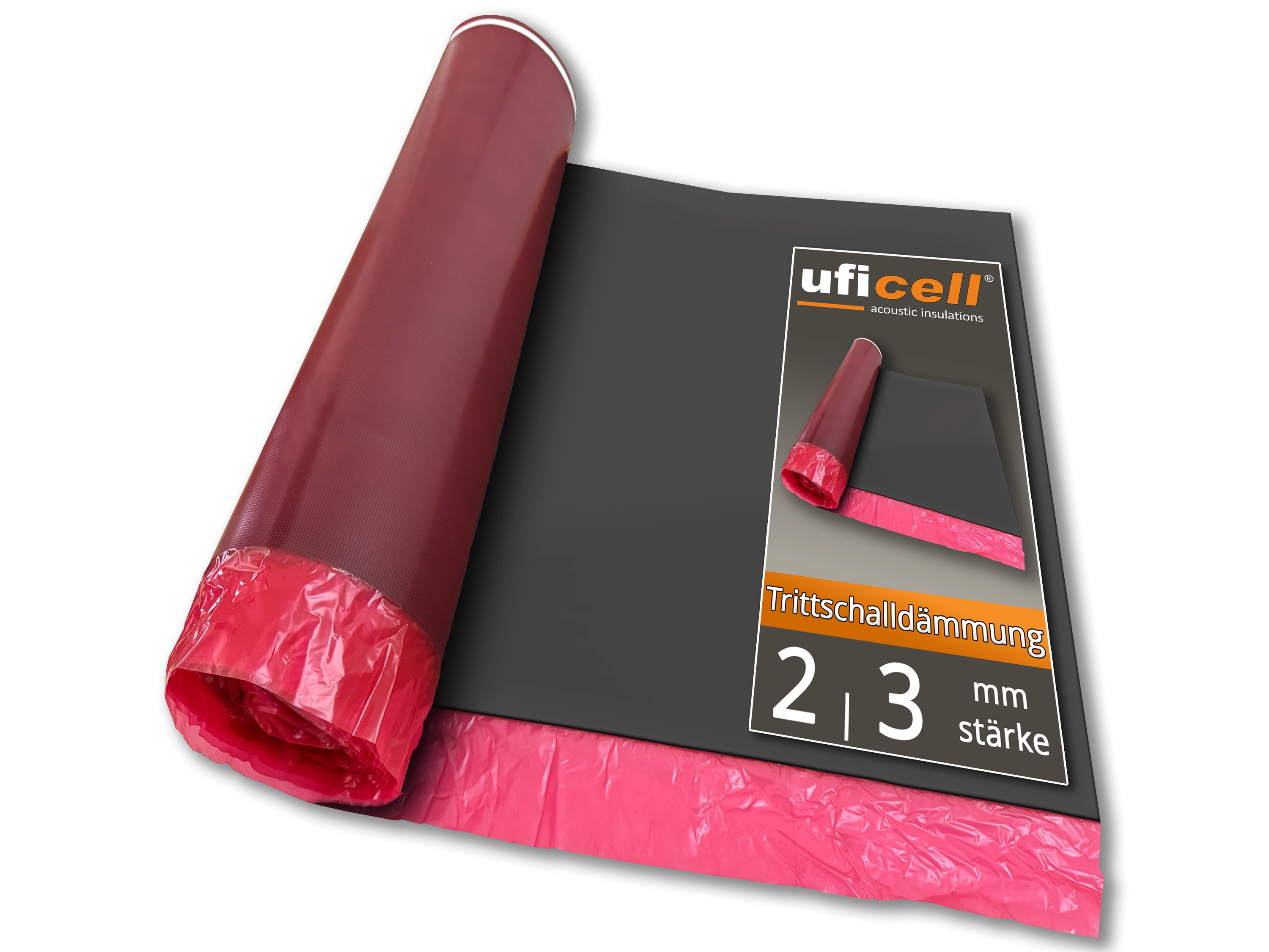 uficell® Multisound Aquastopp Akustik Trittschalldämmung mit Dampfbremse 80 mµ