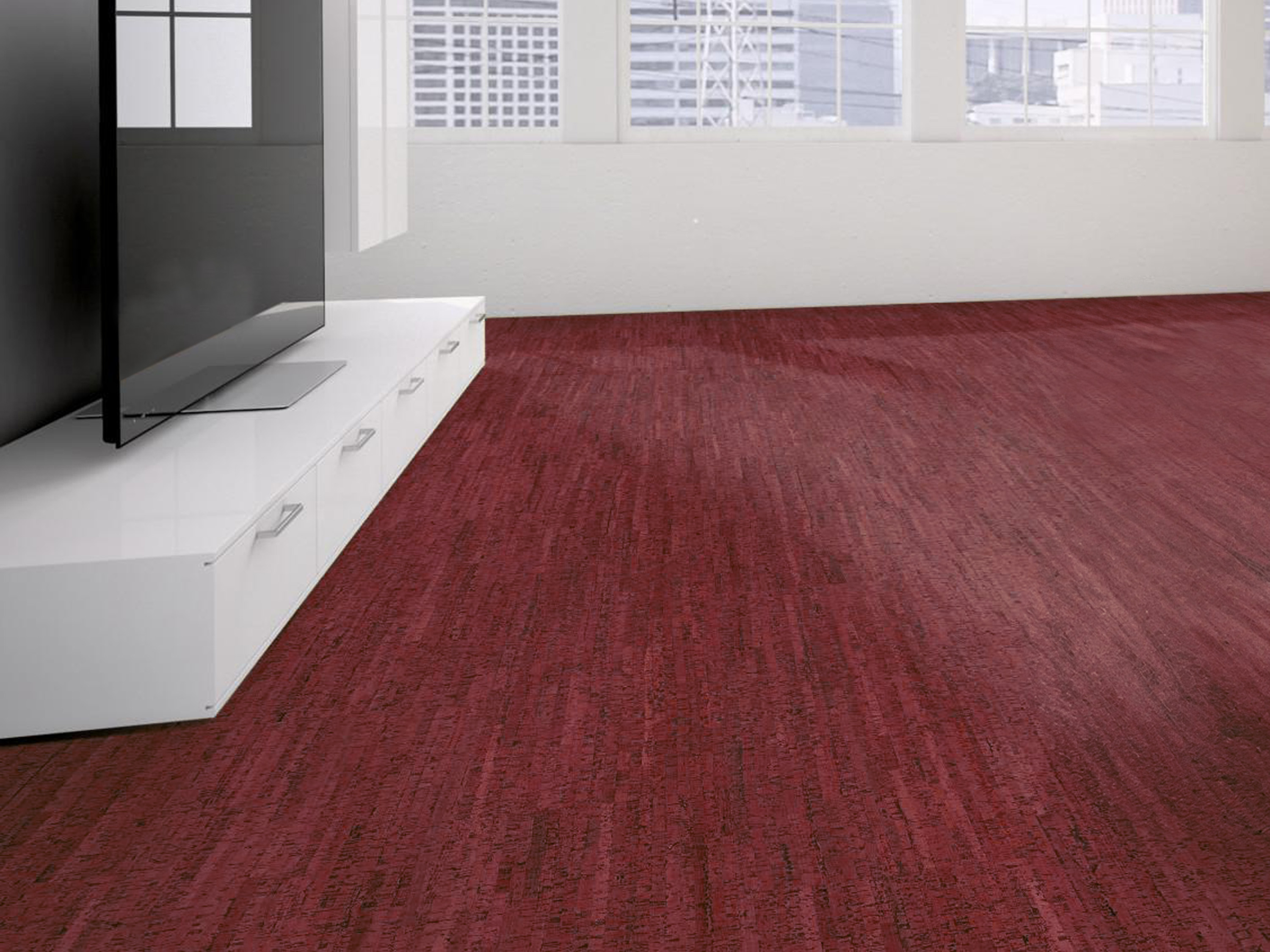 TRECOR® Klick Korkboden Mazara - 10 mm Stark - Farbe: Purpurrot TRECOR® Klick Korkboden Mazara - 10 mm Stark - Farbe: Purpurrot