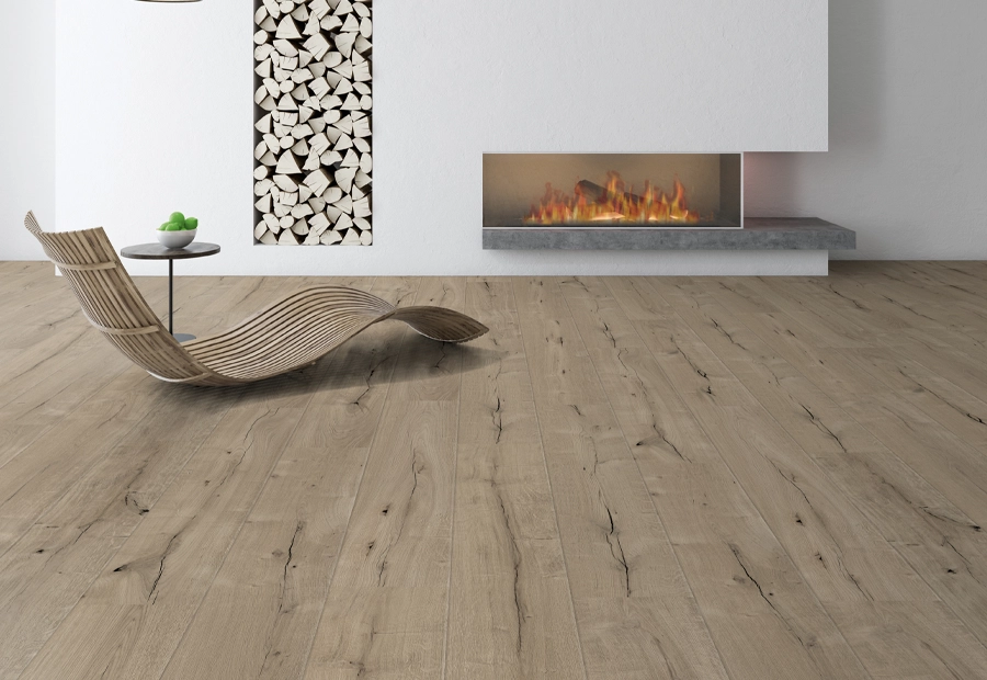 Laminatboden in modernem Wohnraum