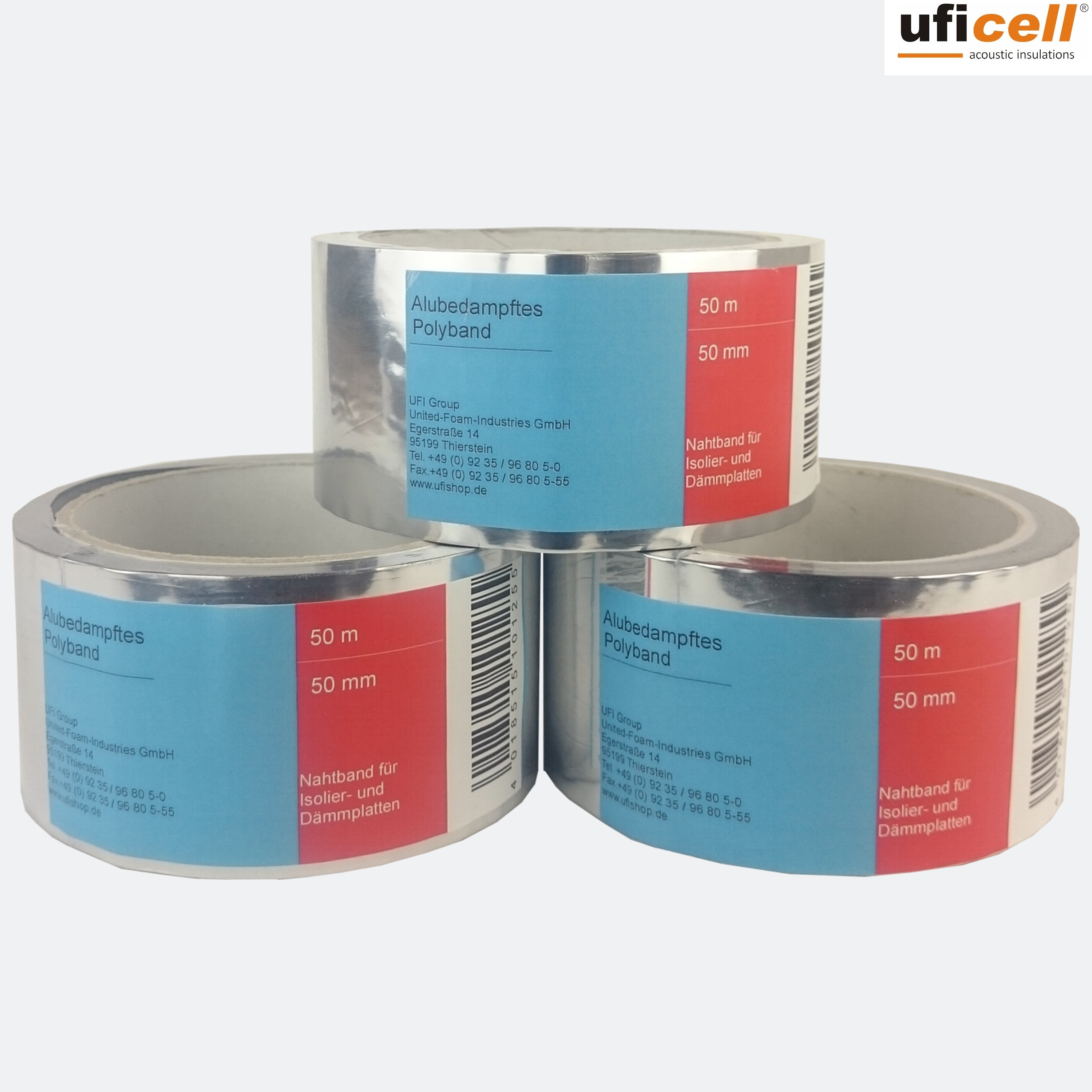uficell® Alu Fugendichtband 50 mm breit, 50 lfm/Rolle uficell® Alu Fugendichtband 50 mm breit, 50 lfm/Rolle