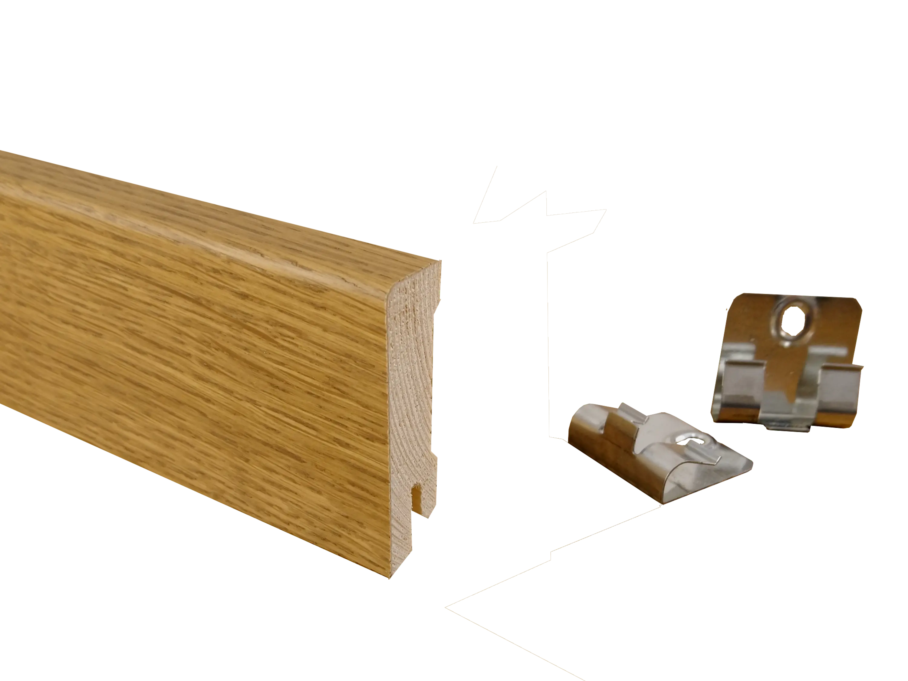 Parkettleiste Eiche angeräuchert, Holz Sockelleiste, furniert, Format: 16 x 58 mm, geölt / lackiert Parkettleiste Eiche angeräuchert, Holz Sockelleiste, furniert, Format: 16 x 58 mm, geölt / lackiert