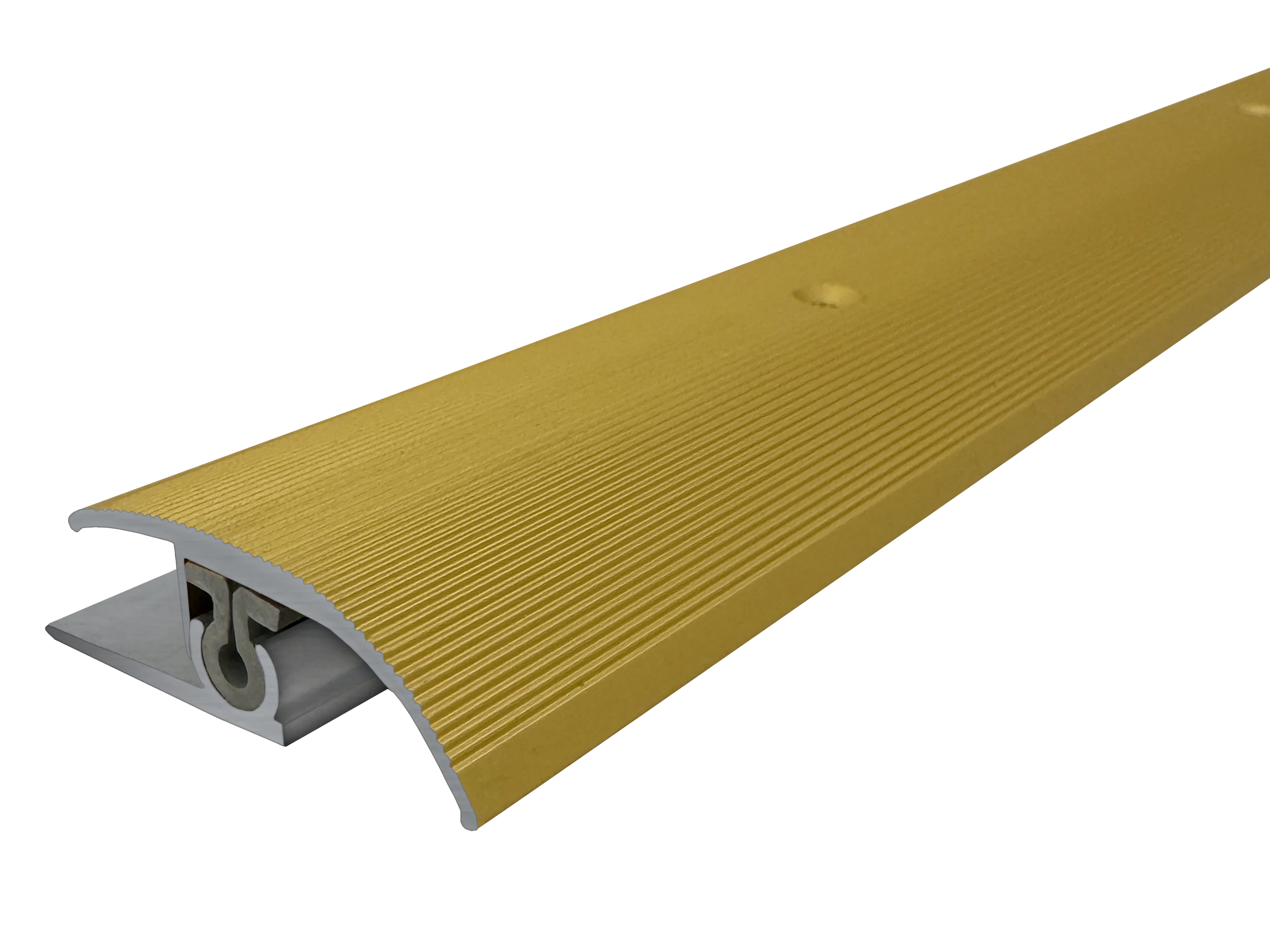 TRIFLOOR FINISH | ALU Höhenausgleichsprofil, schraubbar, Farbe: Gold eloxiert, Länge: 270 cm