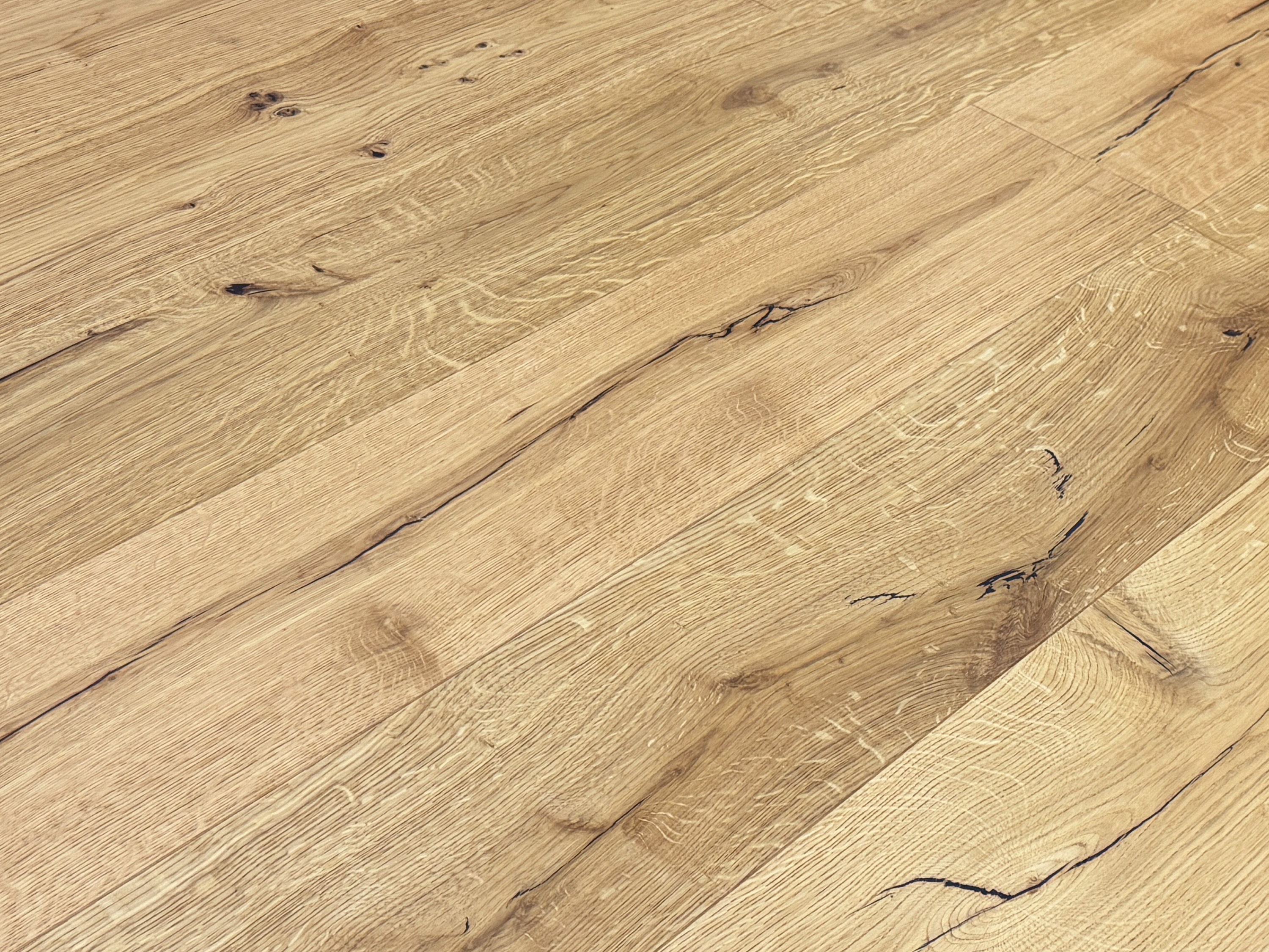 Parkettboden Eiche Rustikal XL Landhausdiele 3 Schicht 220 mm Breit gebürstet & endgeölt, 2G Klicksystem