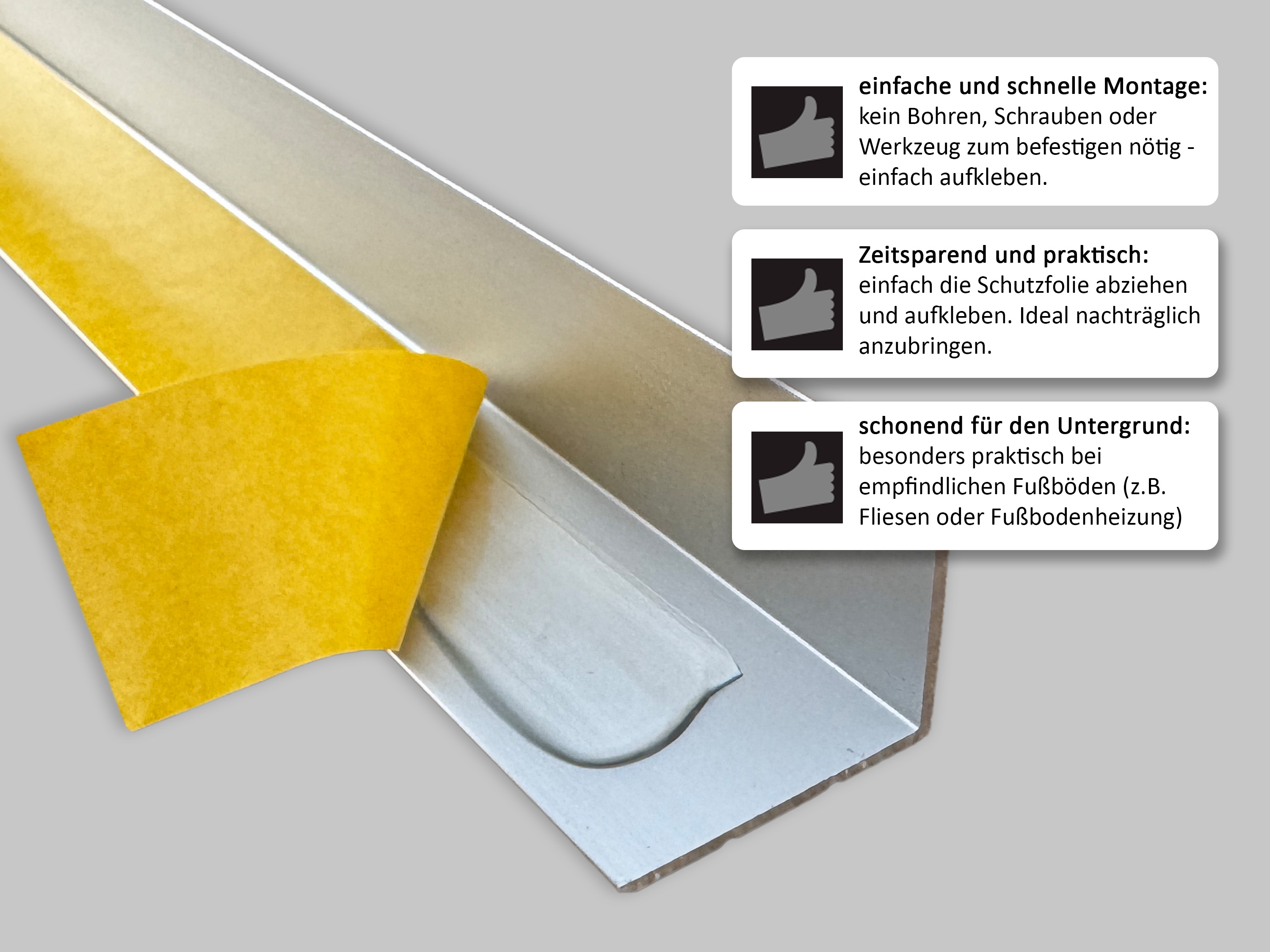 Treppenkantenprofil 1000 Mm In Silber - Aluminium Winkelprofil 24,5x10 Mm Mit Schrauben & Dübeln Für Trittschutz