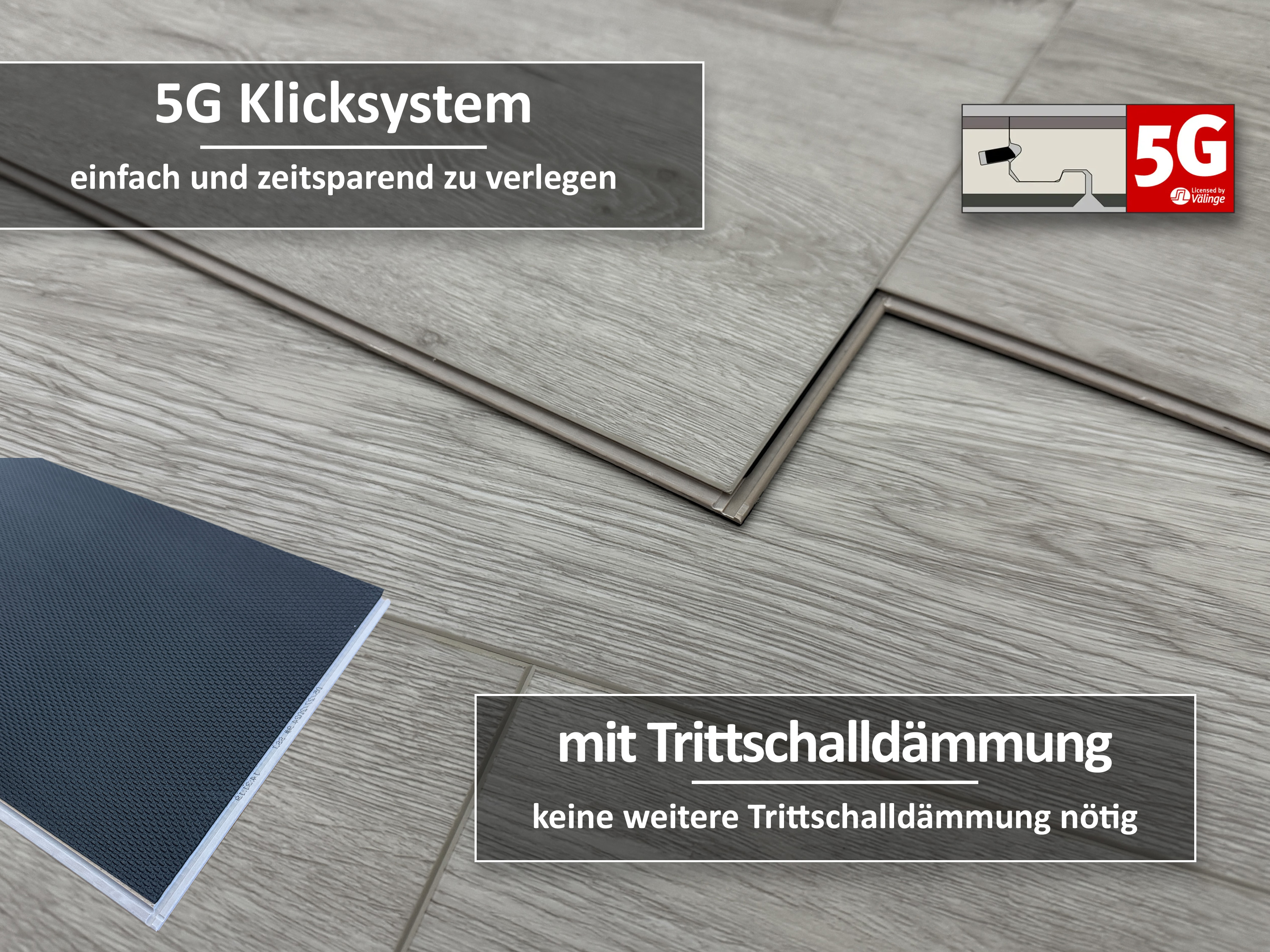 TRECOR® SPC / RIGID 5G Klick Vinylboden Trend Oak White - 6 mm V4 inkl. 1 mm Trittschalldämmung TRECOR® SPC / RIGID 5G Klick Vinylboden Trend Oak White - 6 mm V4 inkl. 1 mm Trittschalldämmung