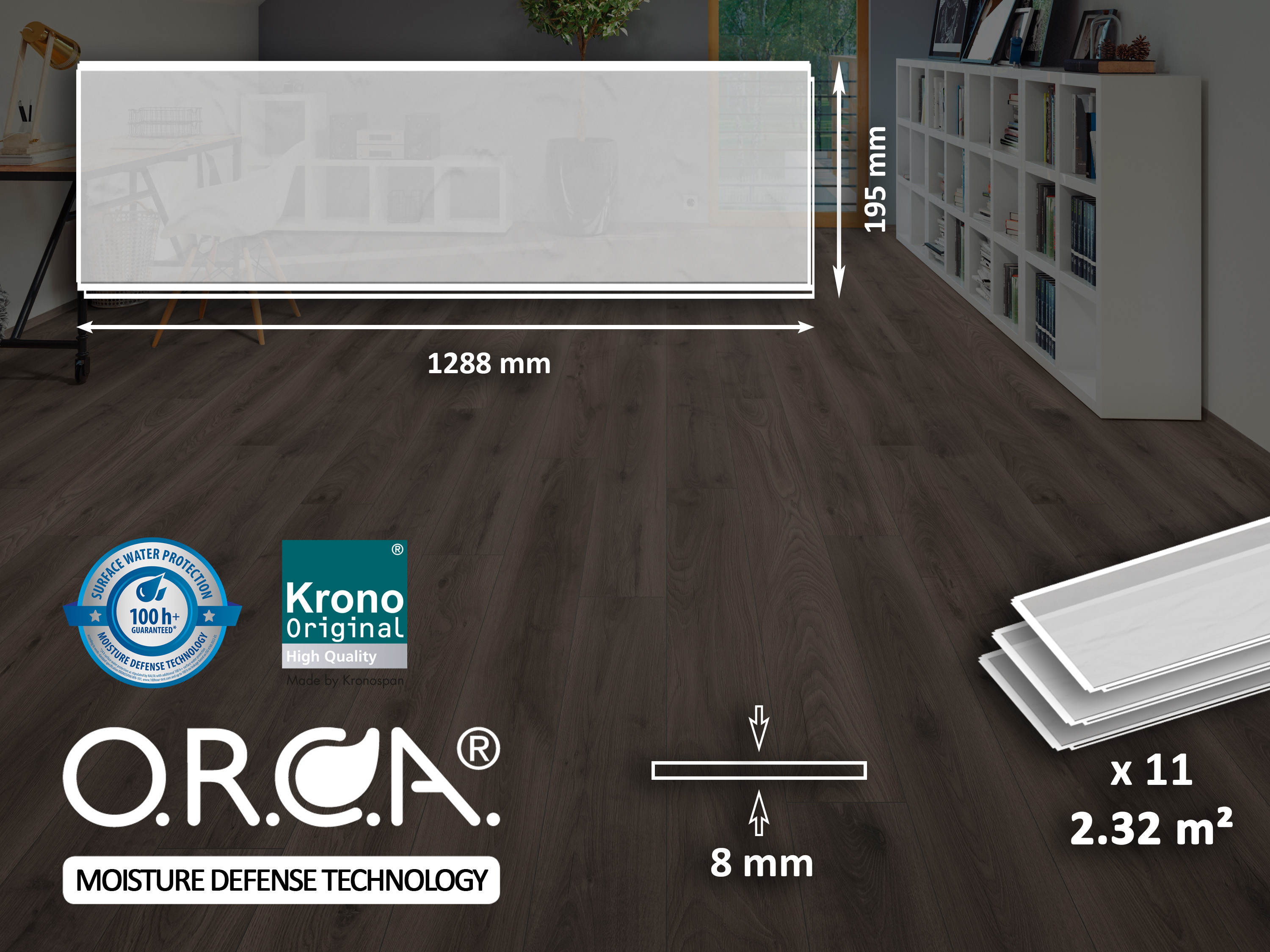 Klick-Designboden Crosstown Traffic K035 Fliesenoptik Organic Classic 8 mm, mit O.R.C.A Technologie Klick-Designboden Crosstown Traffic K035 Fliesenoptik Organic Classic 8 mm, mit O.R.C.A Technologie