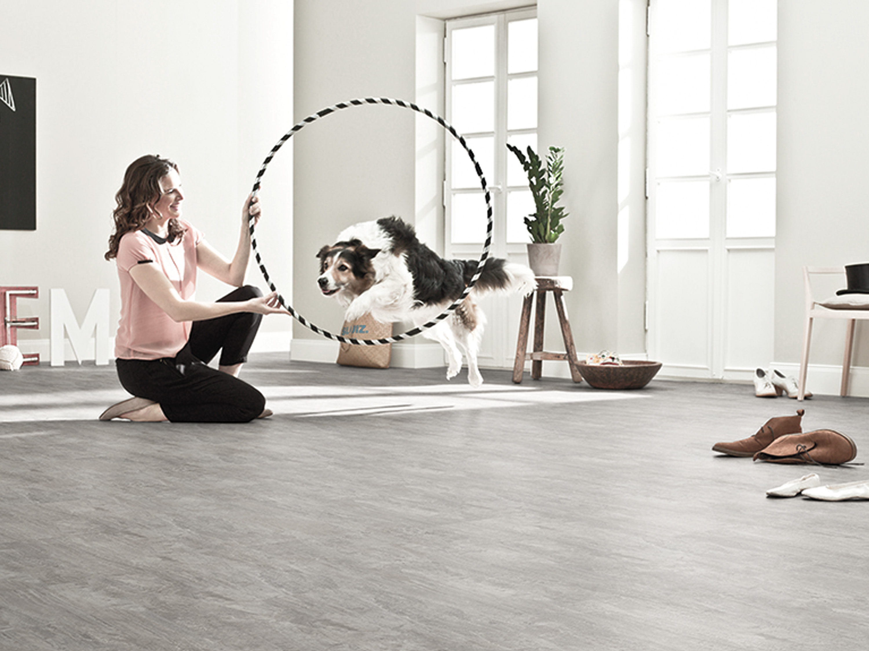 TRECOR® Vinyl Designboden - Taupe Grey Stone Steindekor - HDF Trägerplatte TRECOR® Vinyl Designboden - Taupe Grey Stone Steindekor - HDF Trägerplatte