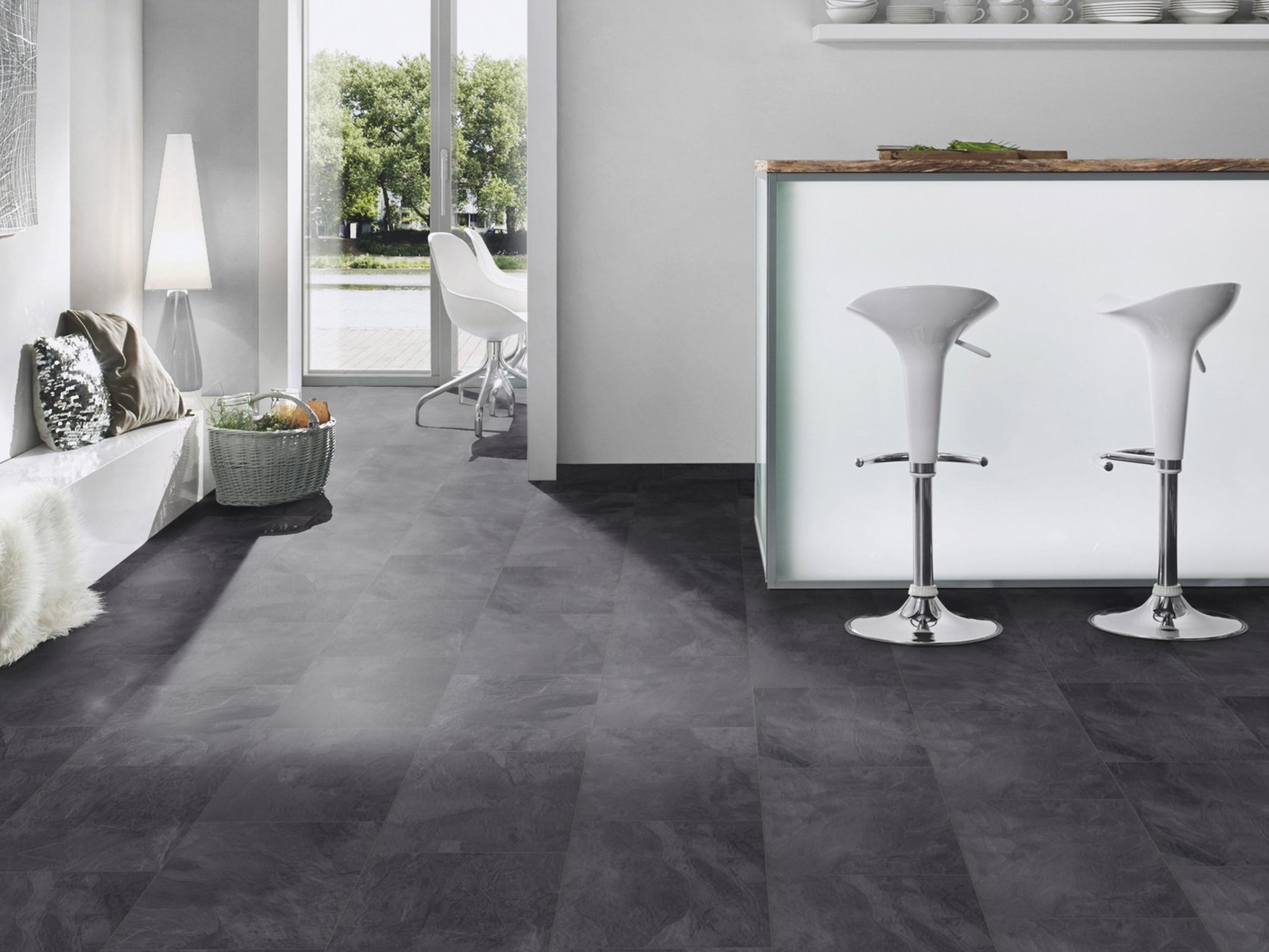 Laminatboden KronoOriginal® Atlantic 8 - Nightfall Slate K389 - 8 mm - MO.RE! Moisture resistant Laminatboden KronoOriginal® Atlantic 8 - Nightfall Slate K389 - 8 mm - MO.RE! Moisture resistant