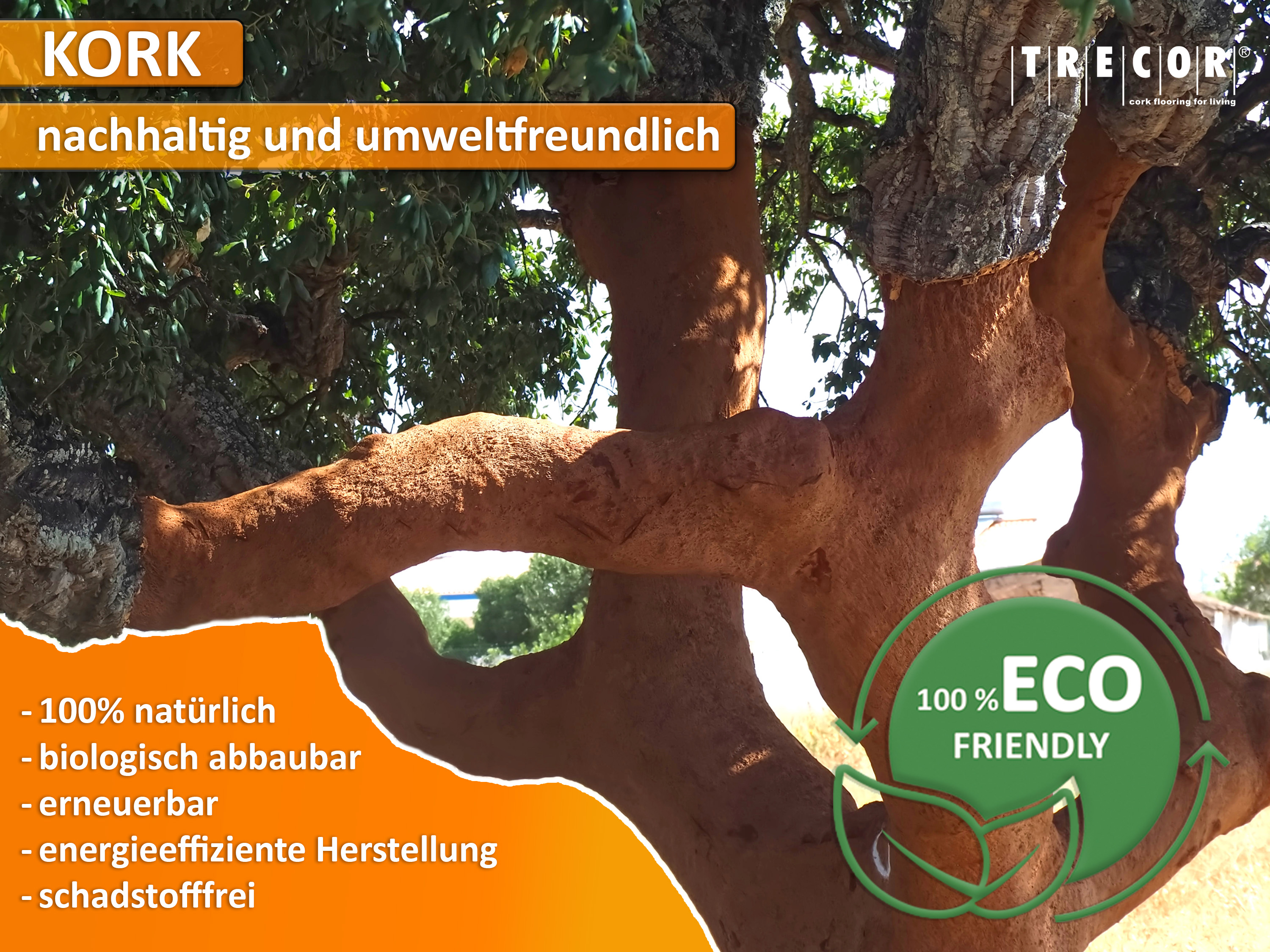 TRECOR® Rollenkork Kork Trittschalldämmung Korkunterlage TRECOR® Rollenkork Kork Trittschalldämmung Korkunterlage