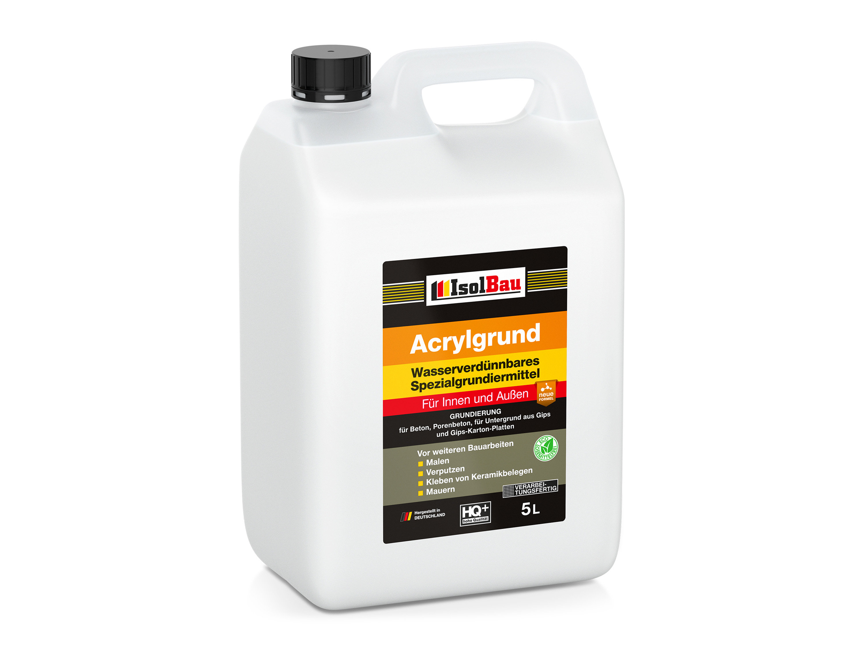 Acrylgrund 5 Liter Grundierung, Tiefengrund - TOP QUALITÄT - für Estrich, Beton, Malen