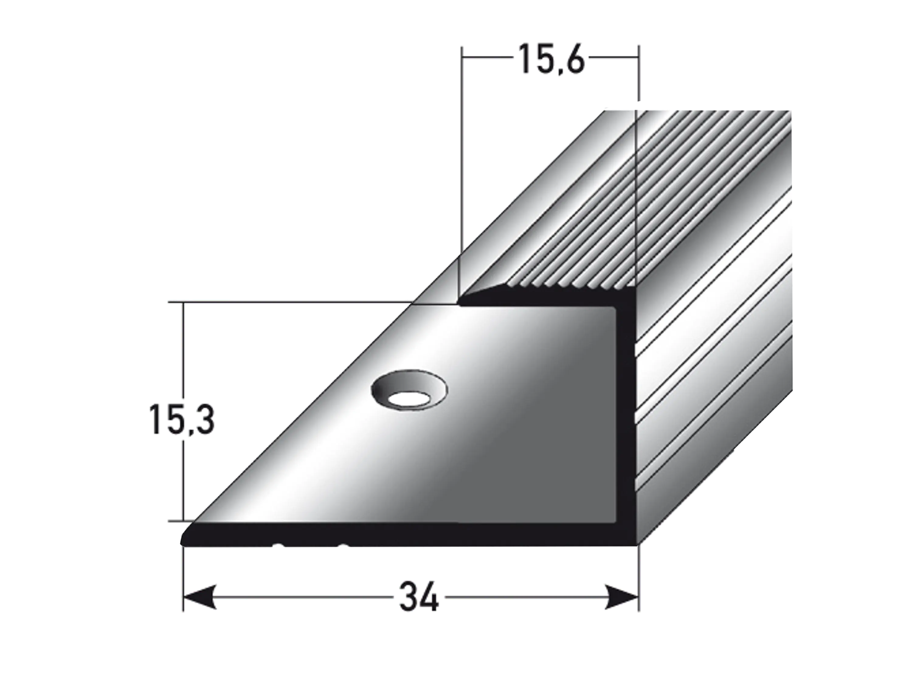 ufitec® Einschubprofile / Abschlussprofile - für Belagshöhen von 15,3 mm - Alu eloxiert ufitec® Einschubprofile / Abschlussprofile - für Belagshöhen von 15,3 mm - Alu eloxiert