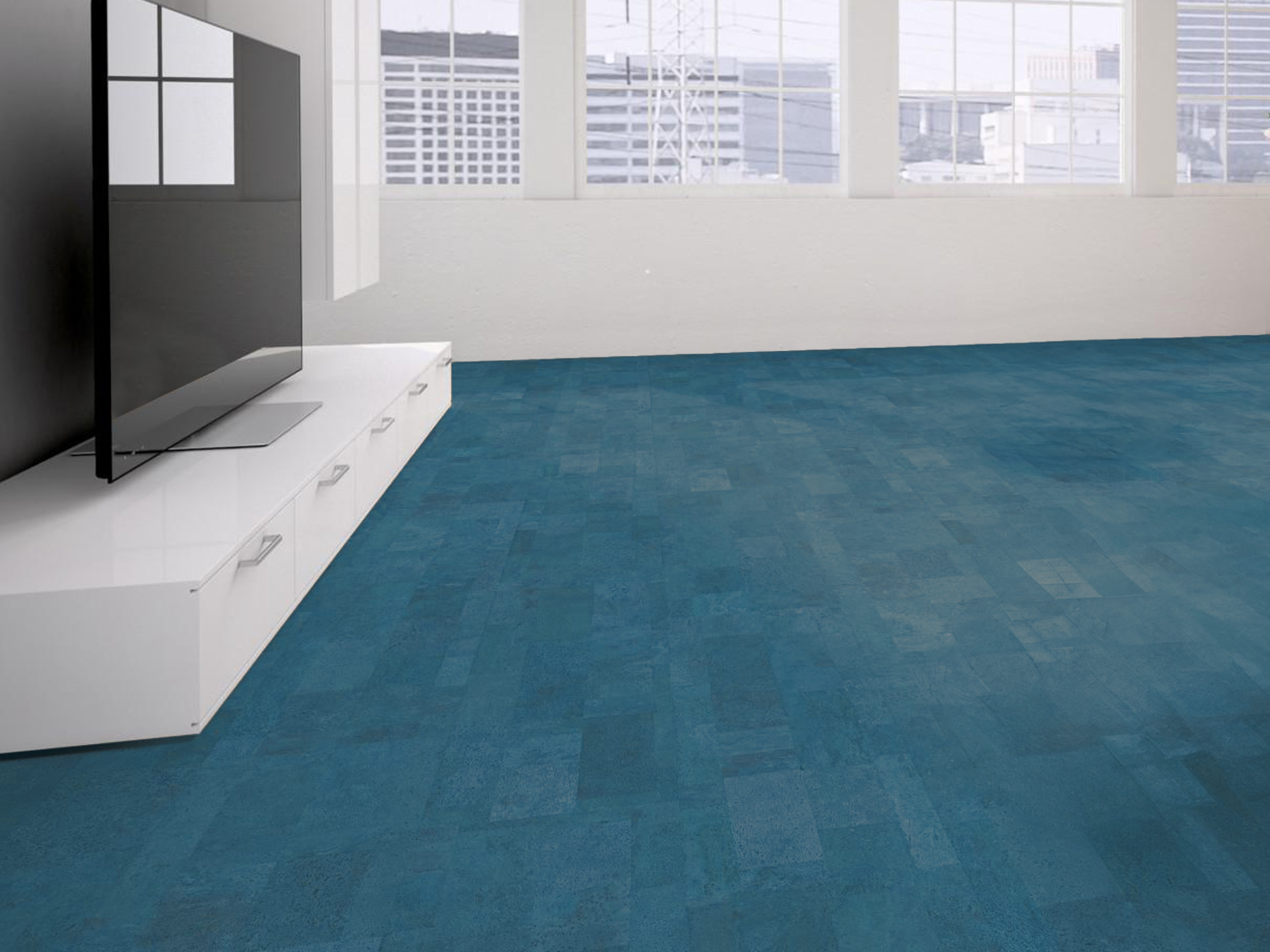 TRECOR® Klick Korkboden Merida - 10 mm Stark - Farbe: Signalblau TRECOR® Klick Korkboden Merida - 10 mm Stark - Farbe: Signalblau