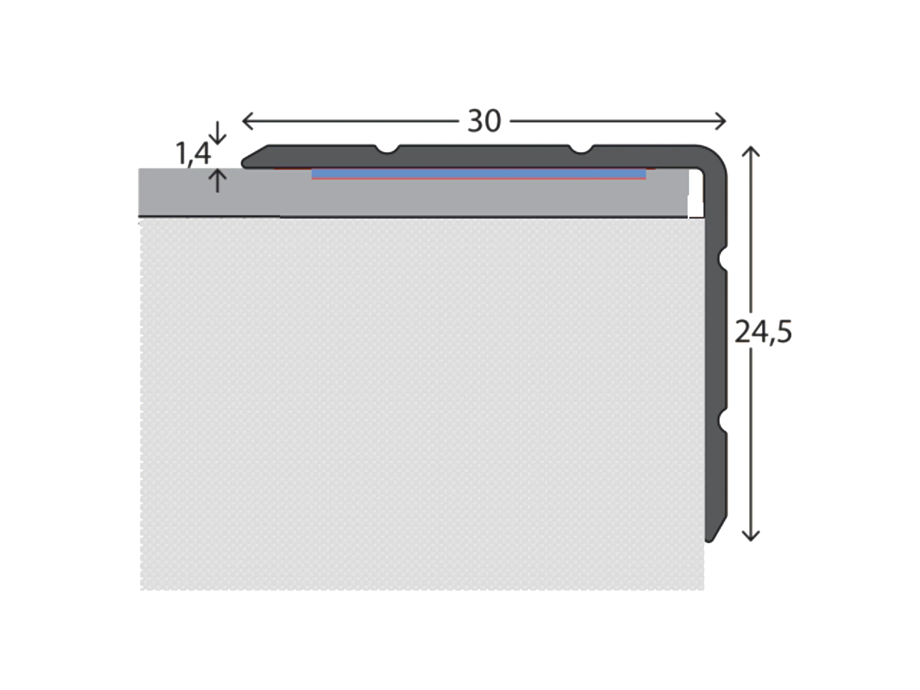 ufitec® Winkelprofil / Treppenkantenprofil - selbstklebend - 30 x 24,5 mm - Alu eloxiert ufitec® Winkelprofil / Treppenkantenprofil - selbstklebend - 30 x 24,5 mm - Alu eloxiert