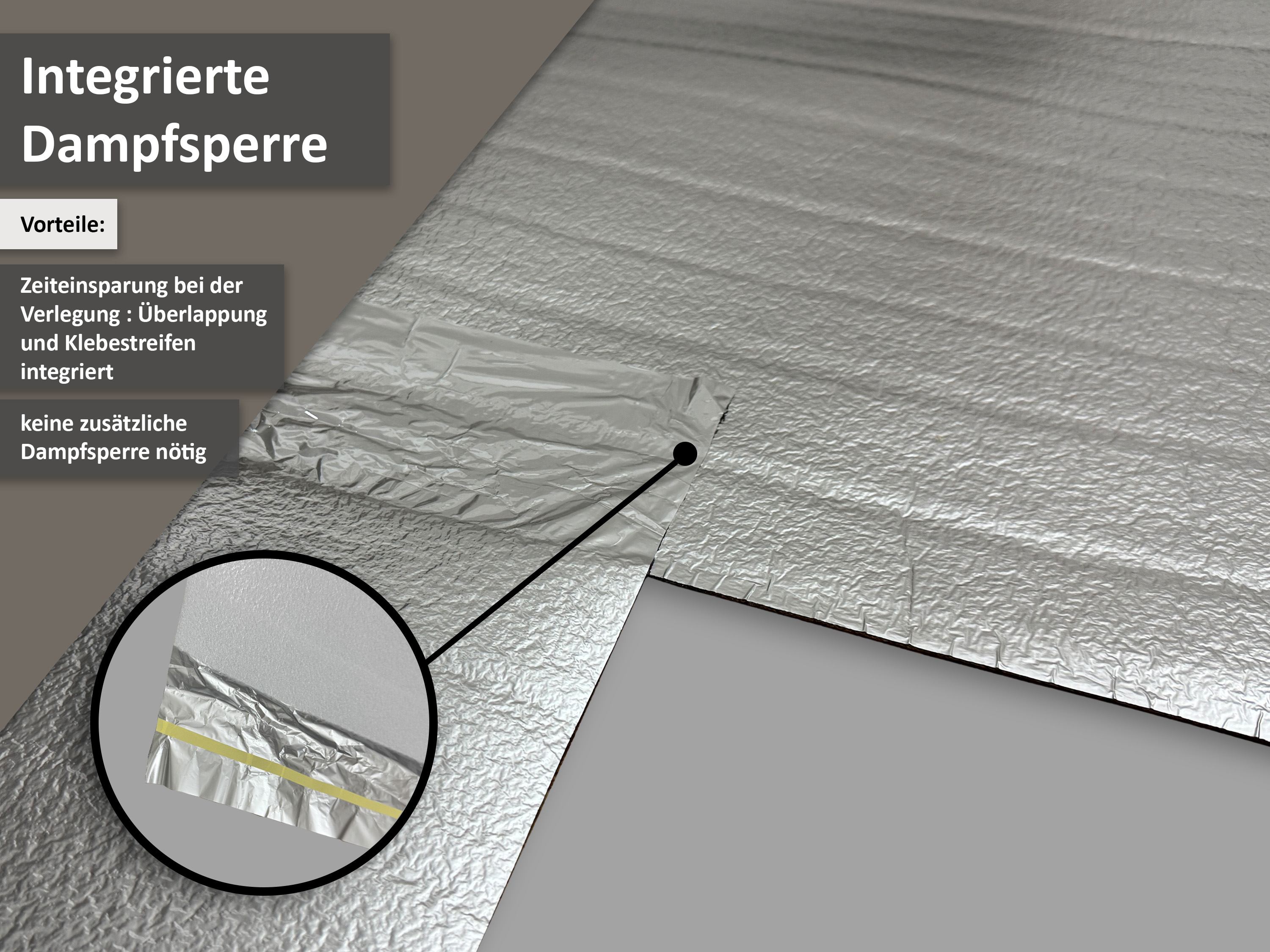 uficell® ALUPLUS PE-Schaum Laminat Verlegeunterlage Trittschalldämmung für Fußbodenheizung uficell® ALUPLUS PE-Schaum Laminat Verlegeunterlage Trittschalldämmung für Fußbodenheizung