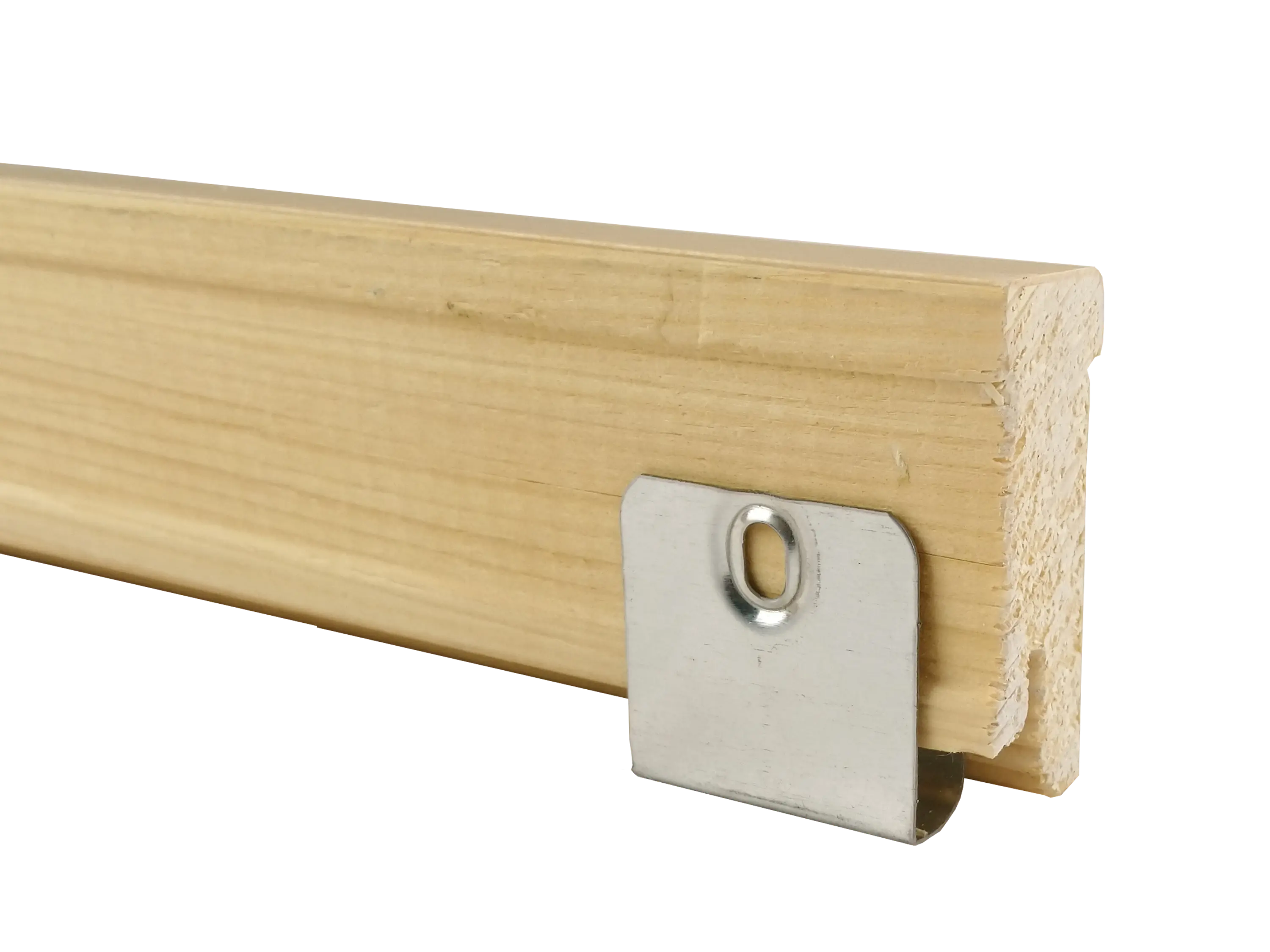 Ahorn Holz Sockelleiste mit Ausfräsung für Kork- und Designböden, Format: 18 x 50 x 2700 mm Ahorn Holz Sockelleiste mit Ausfräsung für Kork- und Designböden, Format: 18 x 50 x 2700 mm