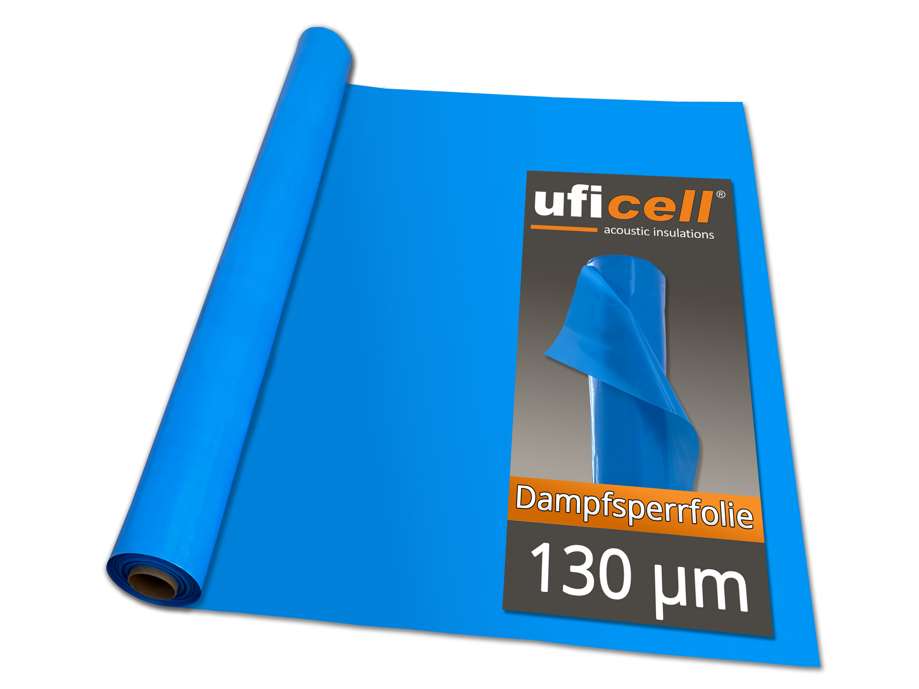 uficell® Dampfsperrfolie - Blau - Stärke: echte 130 my (0,13 mm) - nach DIN Vorgabe