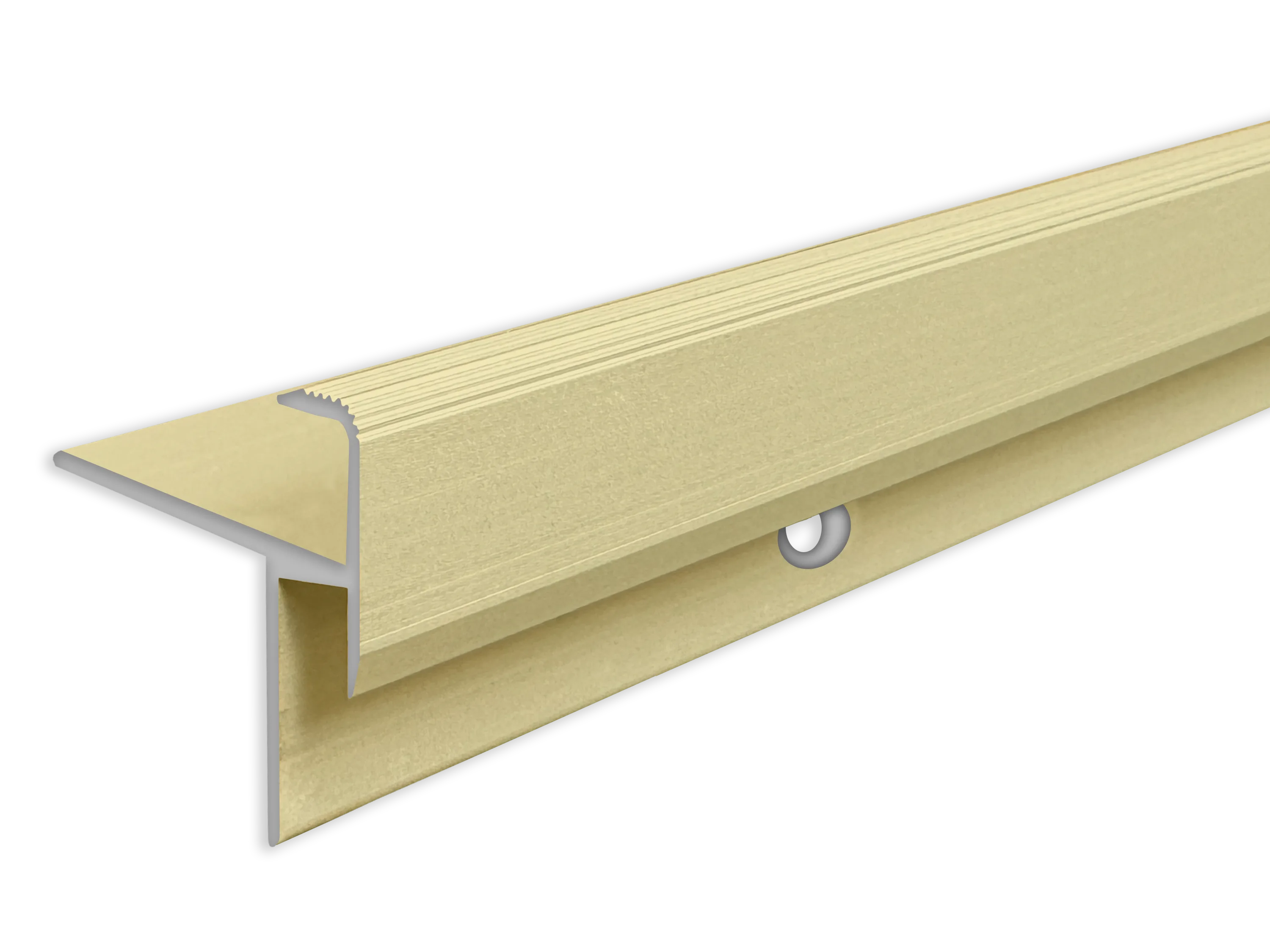 ufitec® Treppenkantenprofil beidseitig für Laminat u. Parkett - Belagshöhen von 8,5 mm Alu eloxiert ufitec® Treppenkantenprofil beidseitig für Laminat u. Parkett - Belagshöhen von 8,5 mm Alu eloxiert