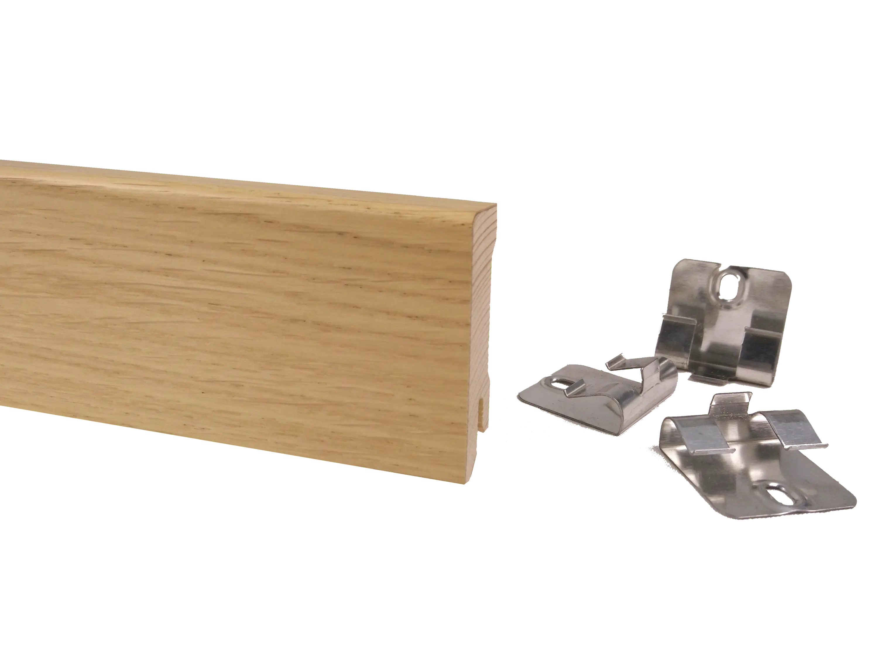 Eiche Parkettleiste, Holz Sockelleiste, furniert, Format: 16 x 58 mm, lackiert / geölt / roh Eiche Parkettleiste, Holz Sockelleiste, furniert, Format: 16 x 58 mm, lackiert / geölt / roh