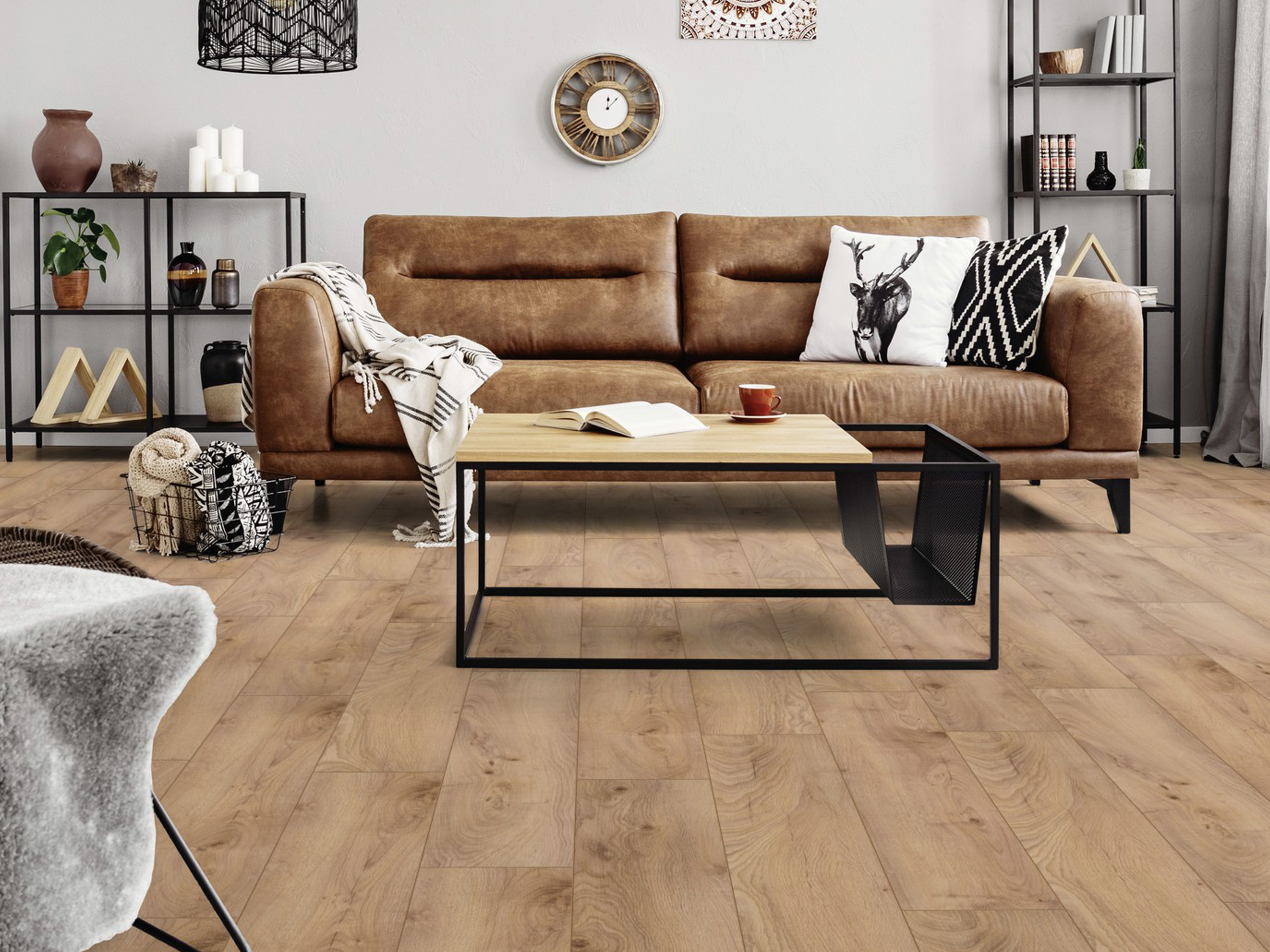 Klick-Designboden Tuscan Manor Oak K504 Fliesenoptik Organic Flex 7 mm, mit integr. Trittschalldämmung Klick-Designboden Tuscan Manor Oak K504 Fliesenoptik Organic Flex 7 mm, mit integr. Trittschalldämmung